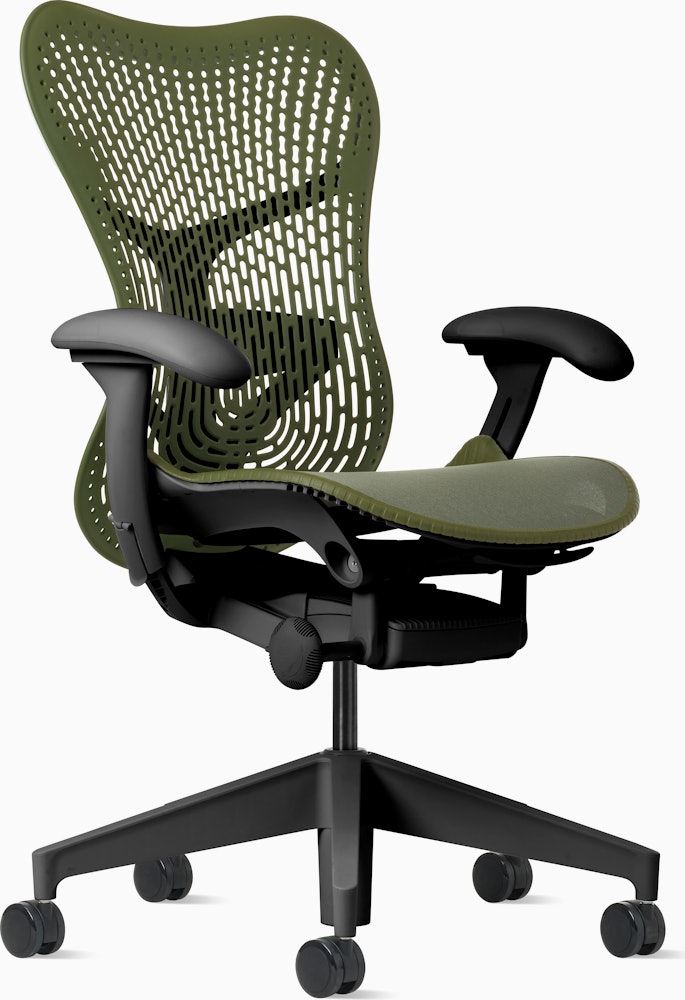 Mirra 2 Chair in Graphite with Olive Triflex suspension