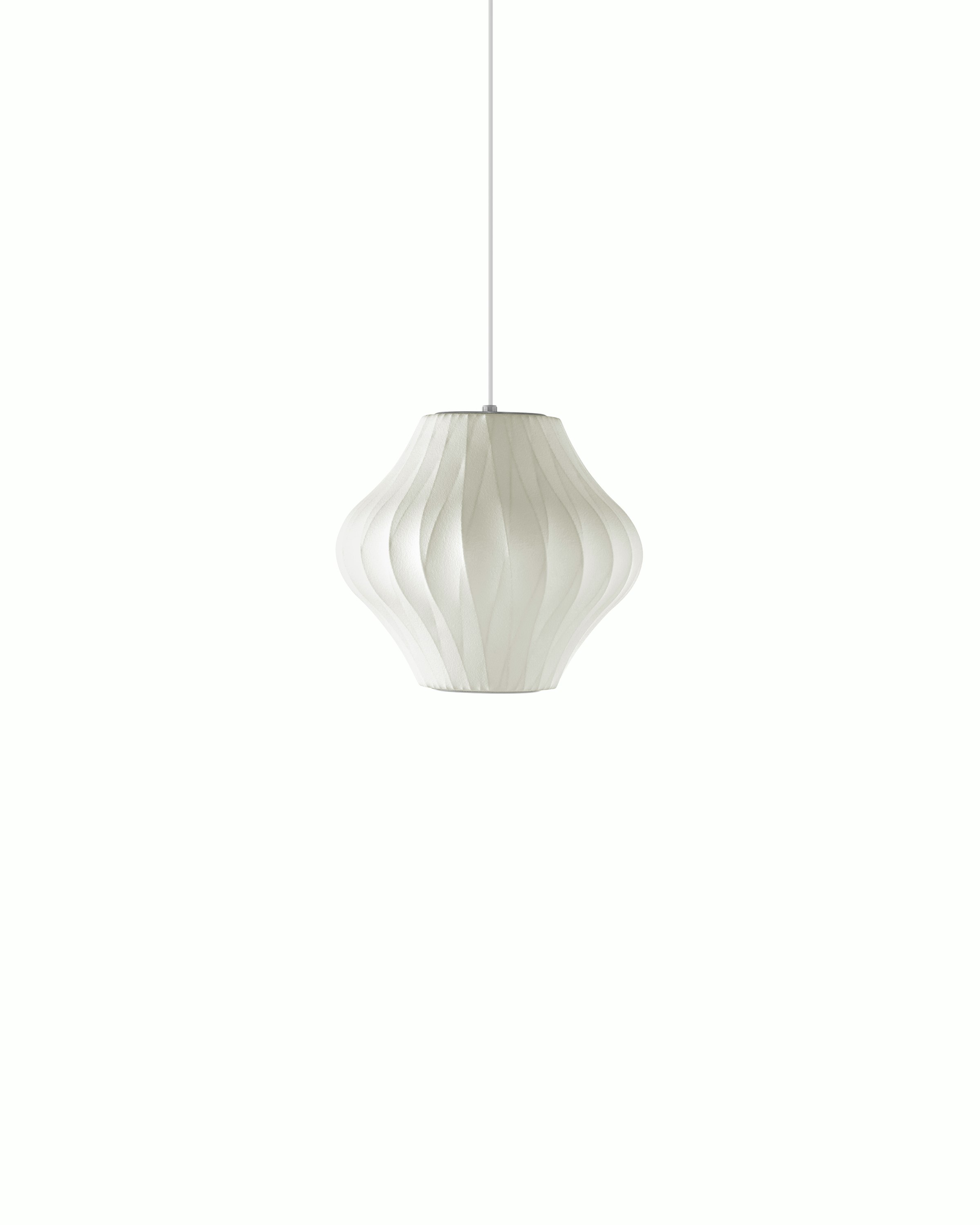 A small Nelson Pear CrissCross Bubble Pendant.