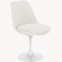 Saarinen Tulip Side Chair - Side Chair, Full Cover, Swivel, Hourglass, Air, White
