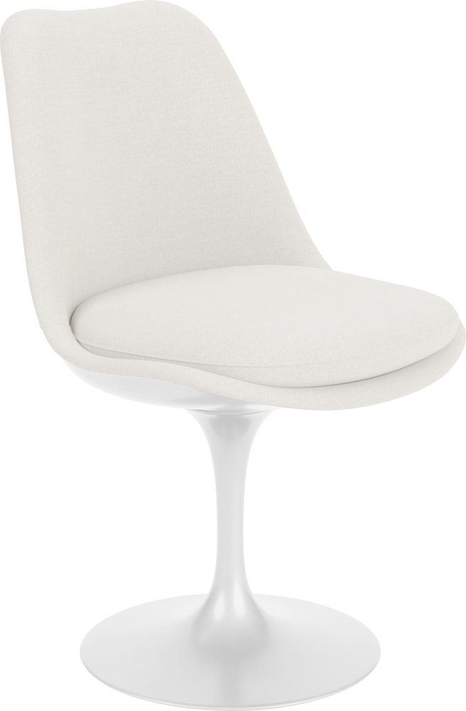 Saarinen Tulip Side Chair - Side Chair, Full Cover, Swivel, Hourglass, Air, White