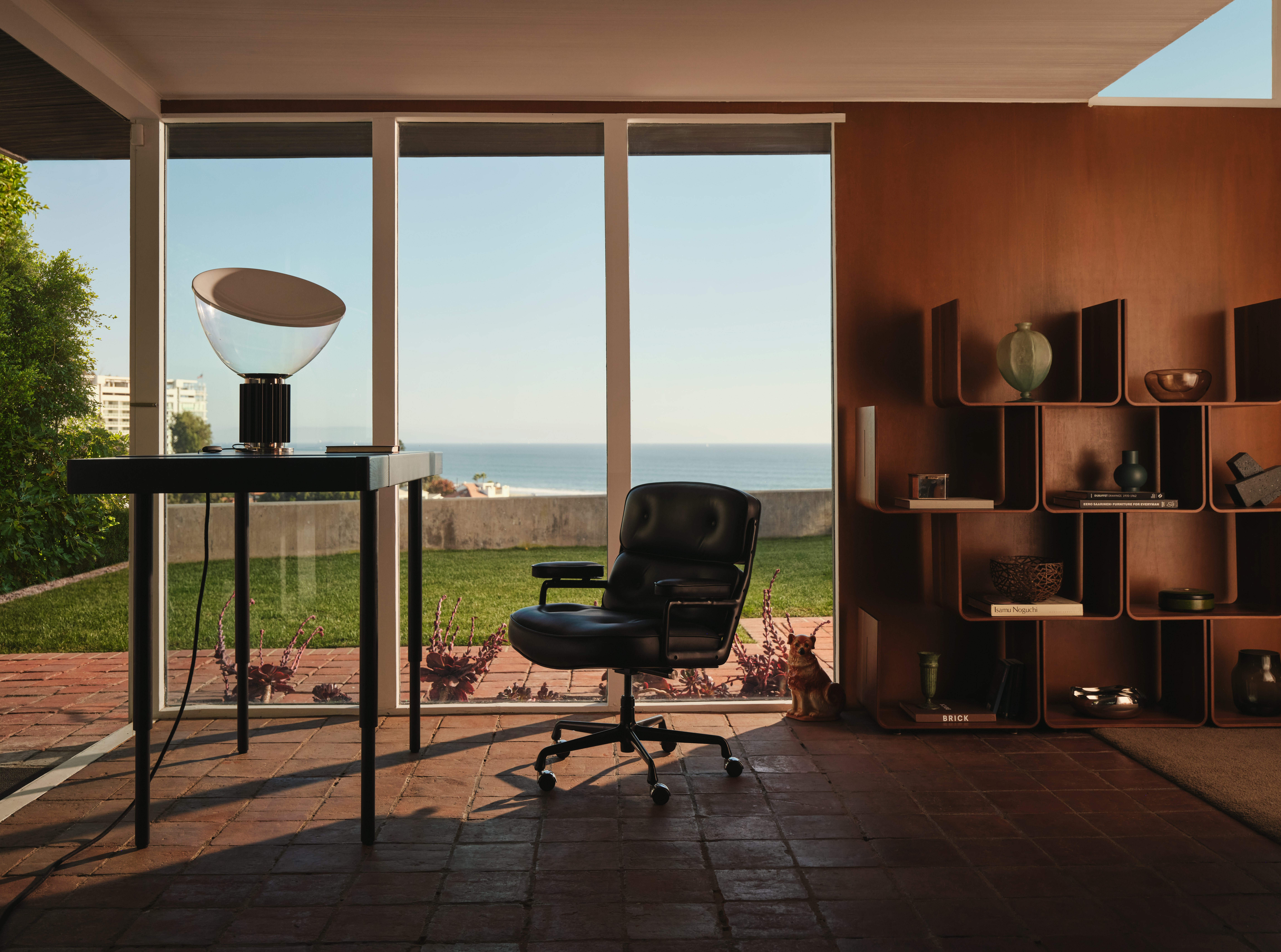 New Canaan Leatherwrap Sit-to-Stand Desk