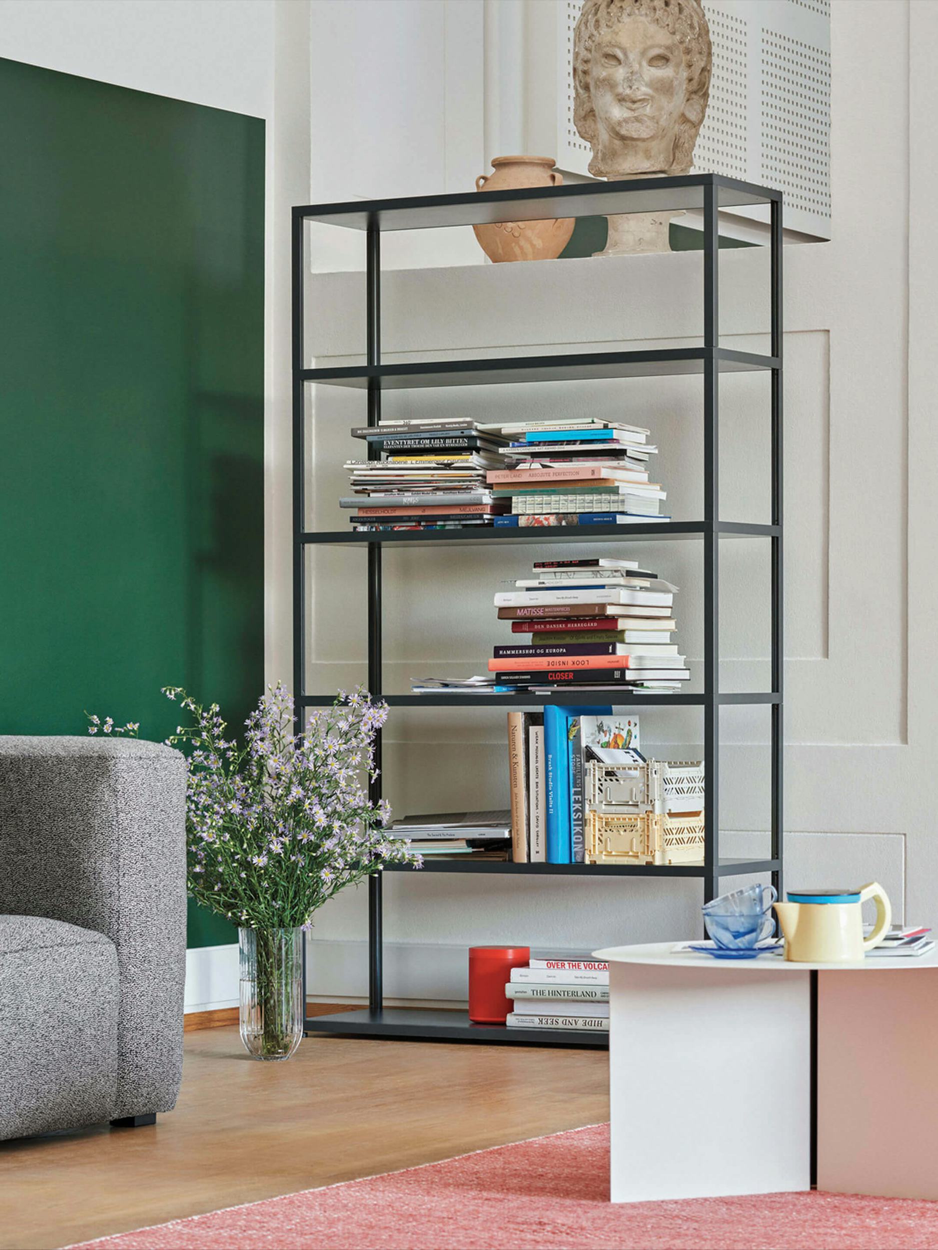 One Section Single Sided Sturdy Shelves Bookcase/shelf Wall