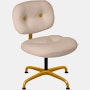 Morrison Hannah Occasional Chair - Without Arms,  Hourglass,  Sandbar,  Saffron,  Glides FSC Certified