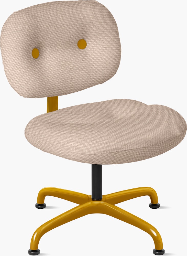 Morrison Hannah Occasional Chair - Without Arms,  Hourglass,  Sandbar,  Saffron,  Glides FSC Certified