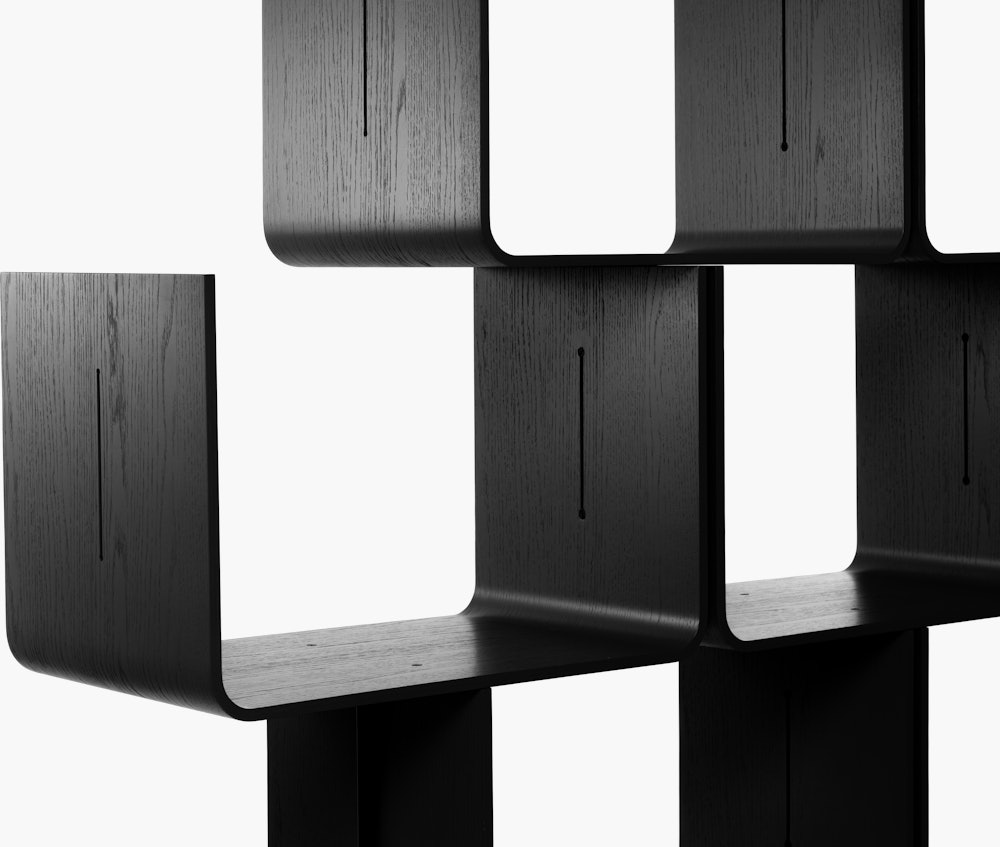 Elysée Bookshelf, Configuration B in Black