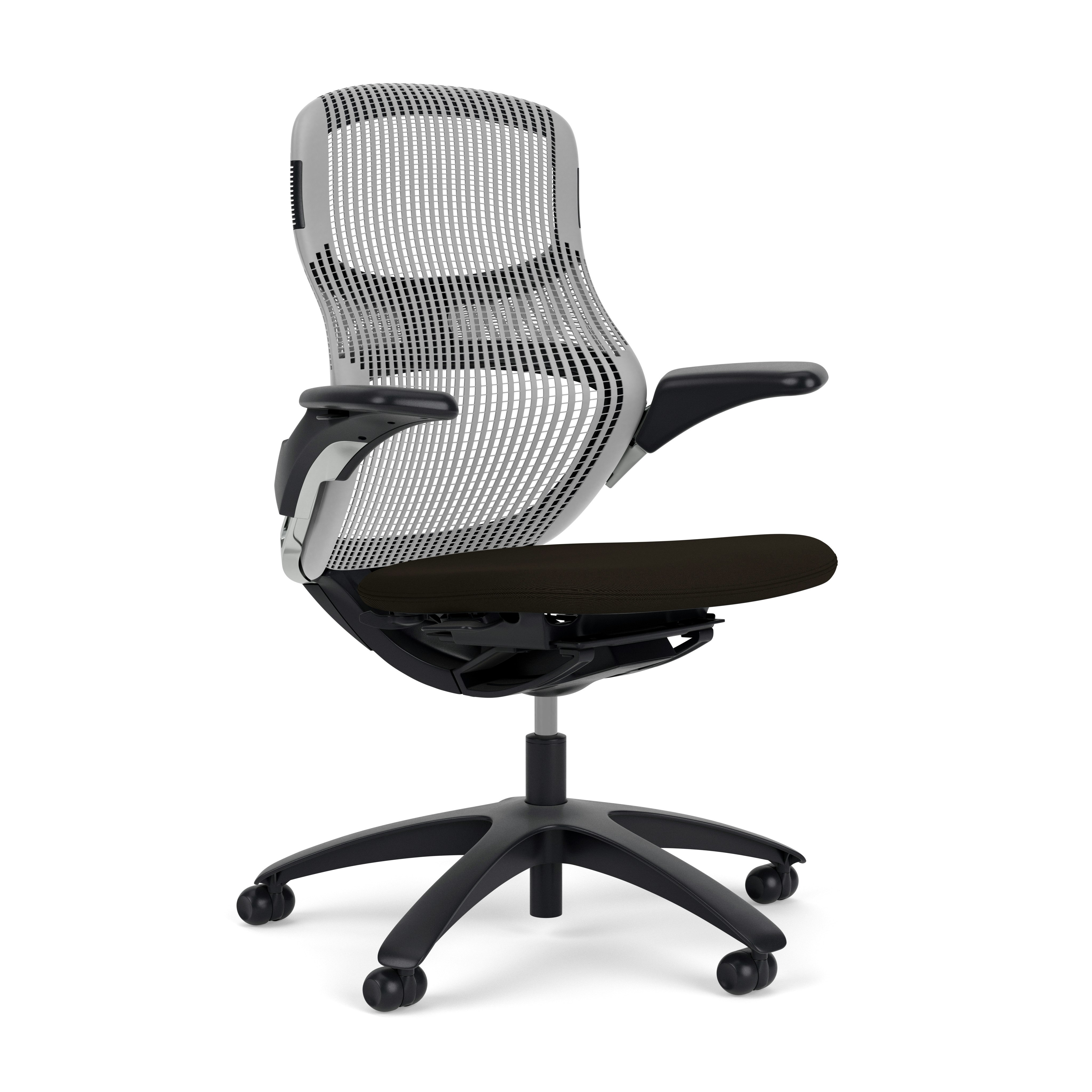 Generation Chair - Dark, Height Adjustable, Pebble, Generation, Espresso, Plastic Standard, Hard Wheel