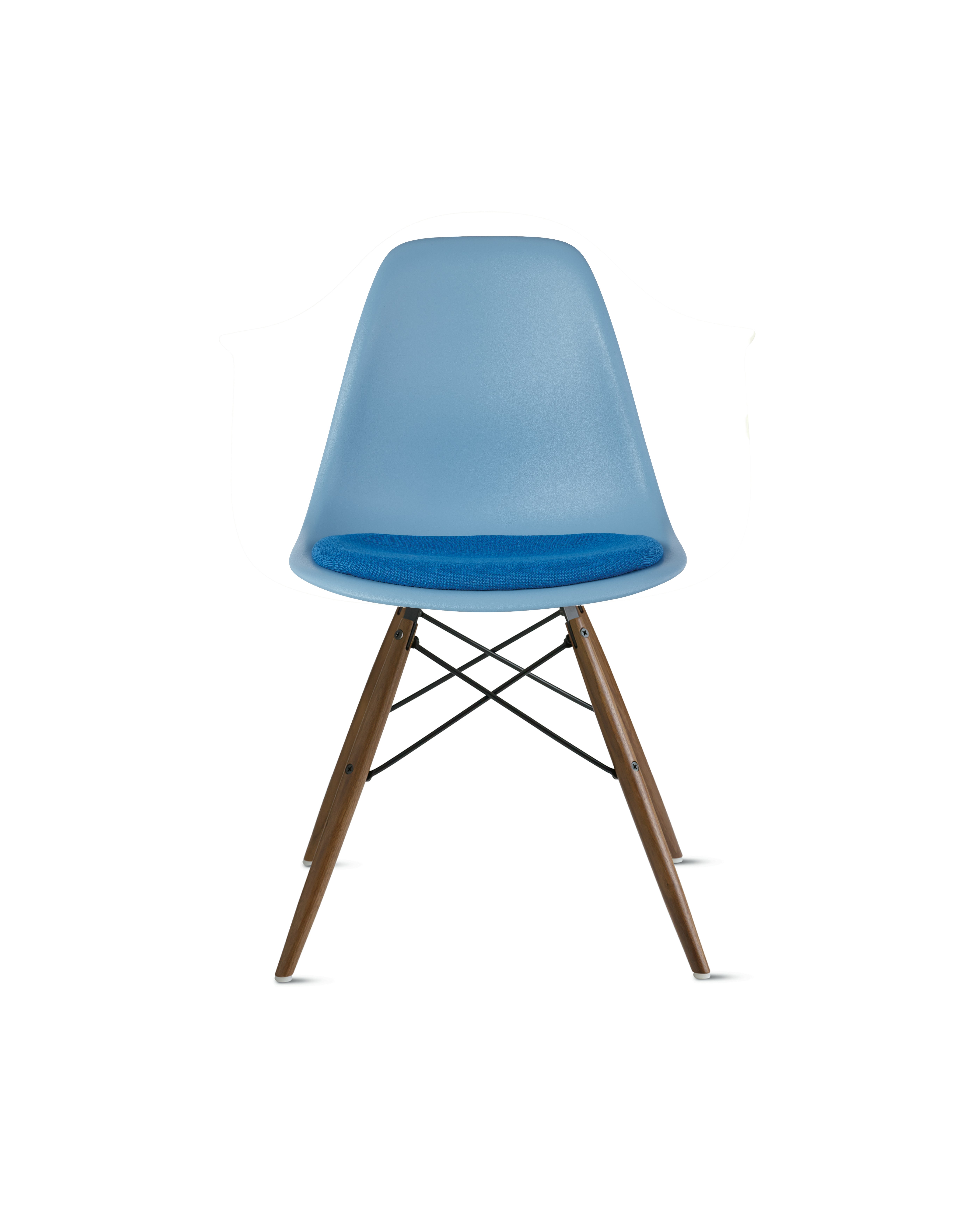 Eames Molded Plastic Side Chair with Seat Pad