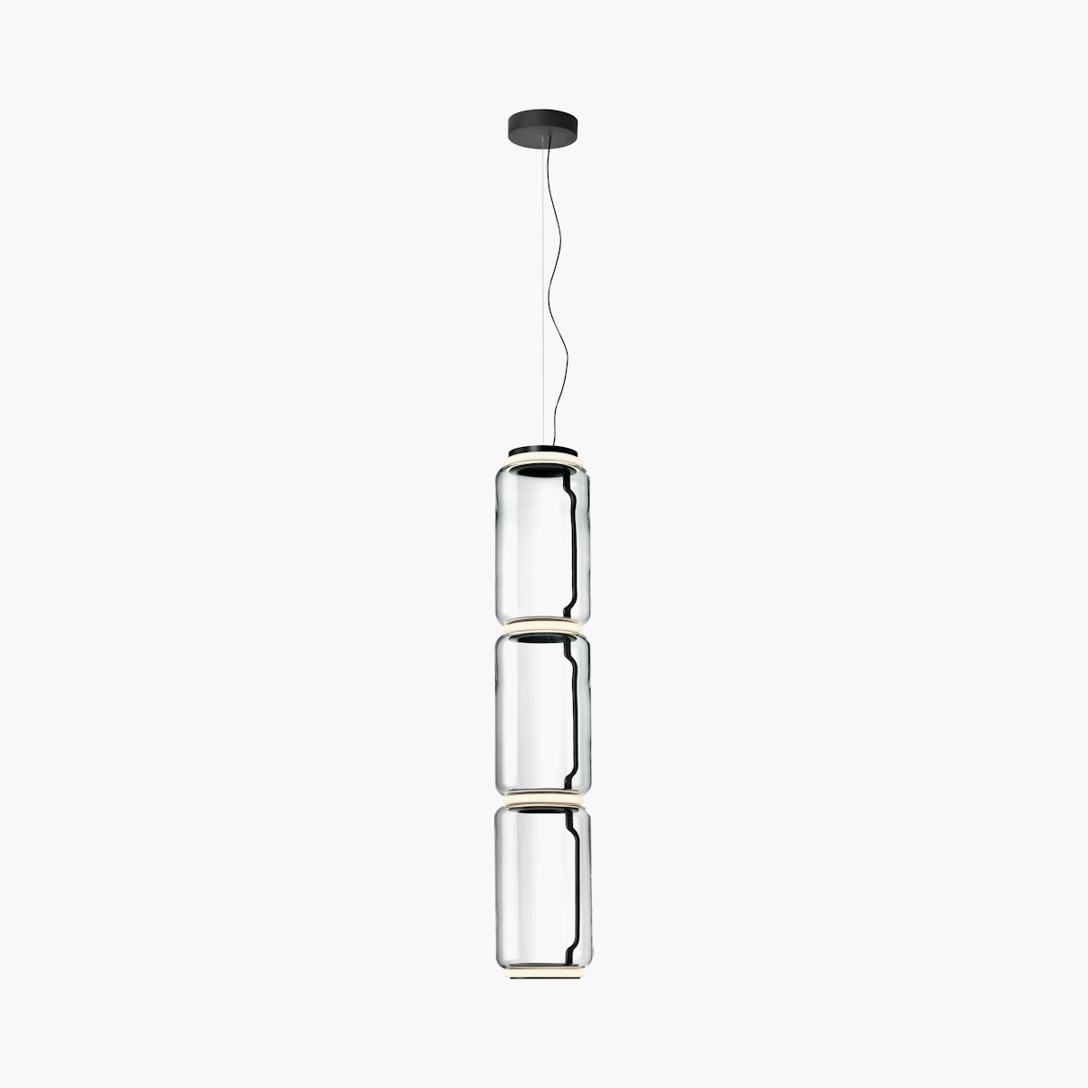 Noctambule Suspension 3 Low Cylinder Pendant Light Noctambule Suspension 3 Low Cylinder Pendant Light
