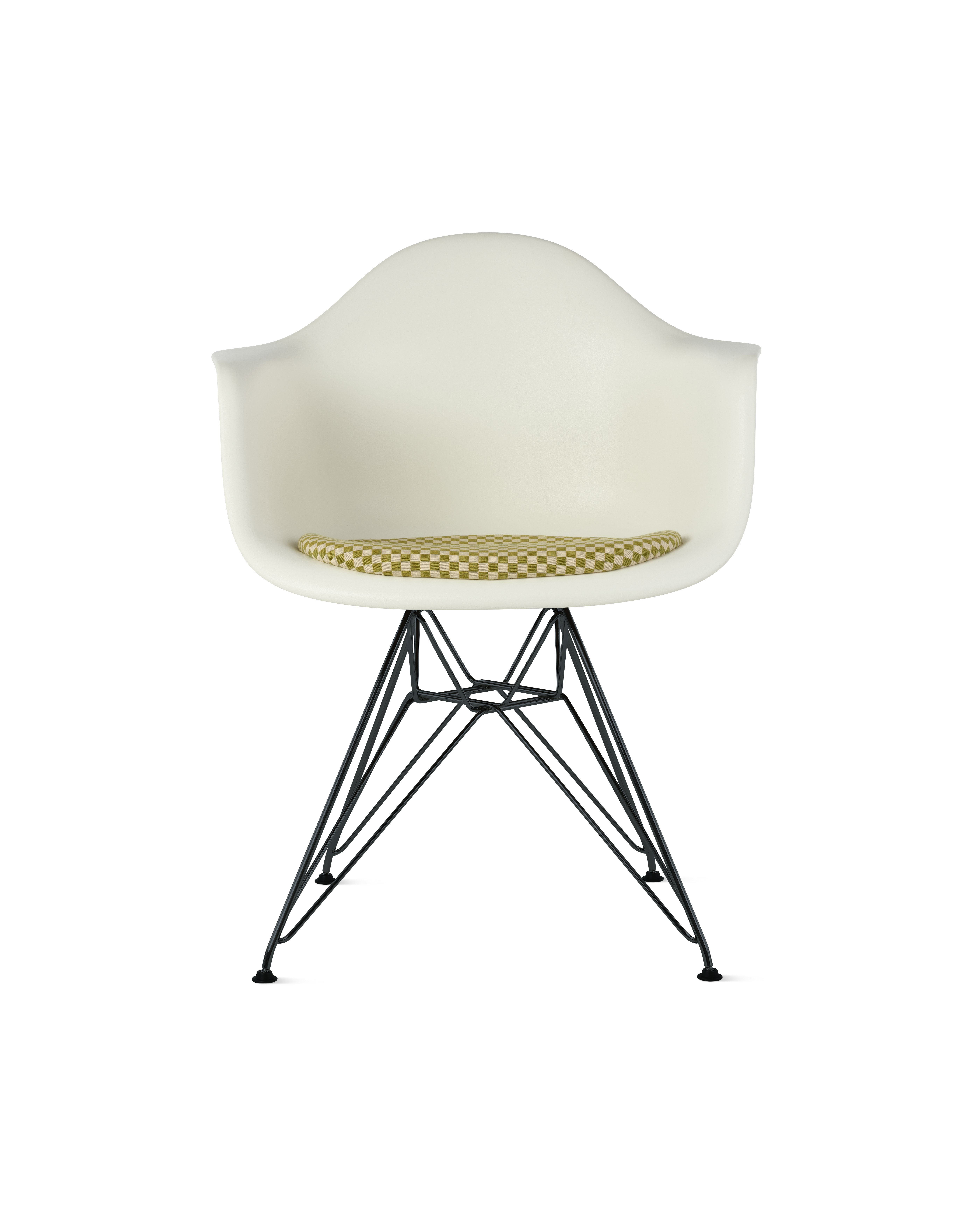 Eames Molded Plastic Armchair with Seat Pad
