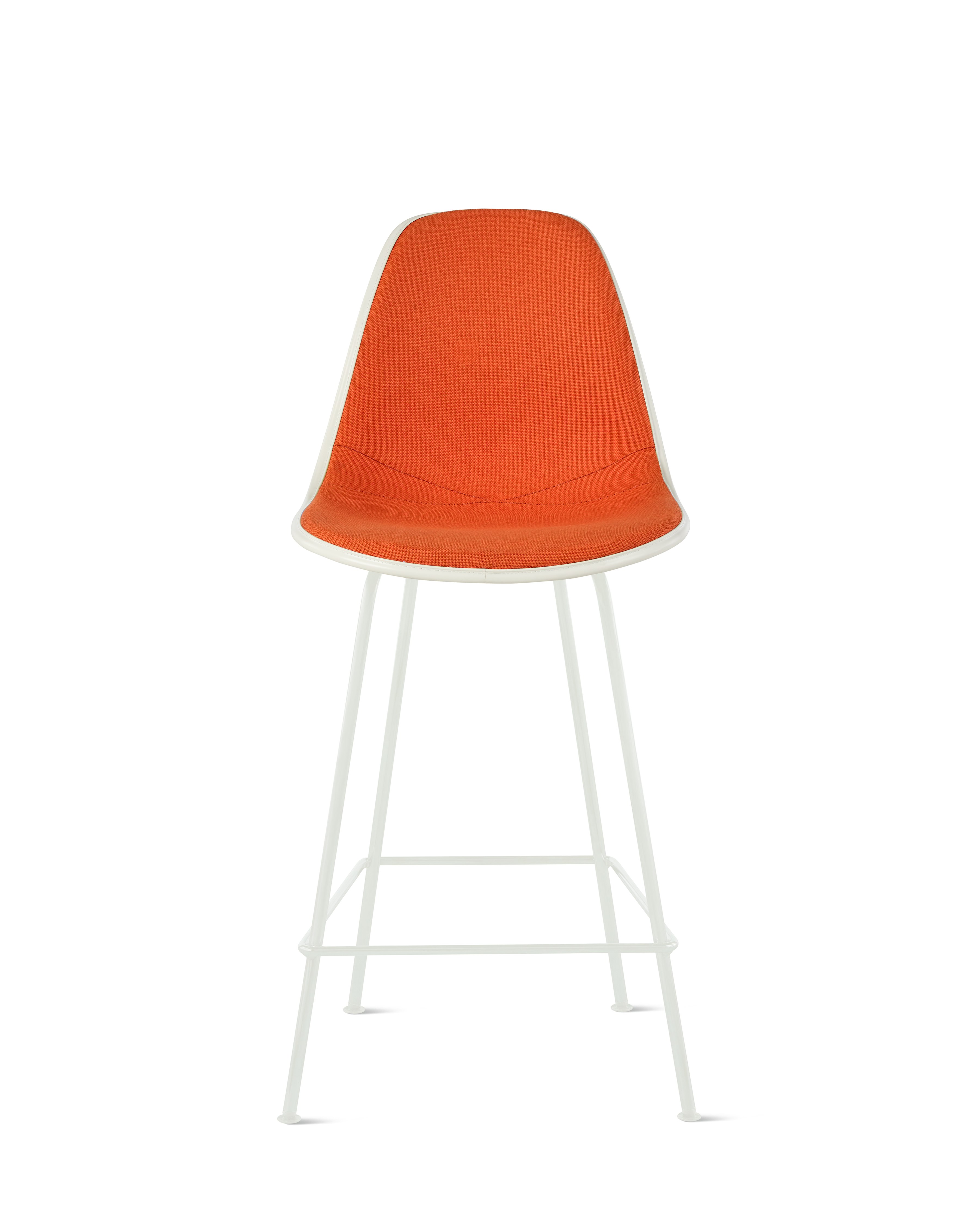 Eames Upholstered Molded Plastic Stool