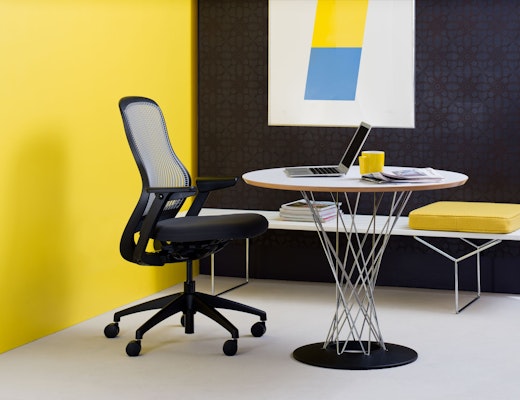 Activity Space Activity Space with Noguchi Cyclone Table ReGeneration Chair Bertoia Bench