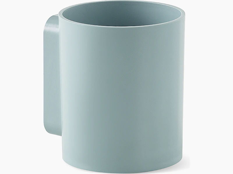A light blue OE1 Marker Cup, viewed from an angle.