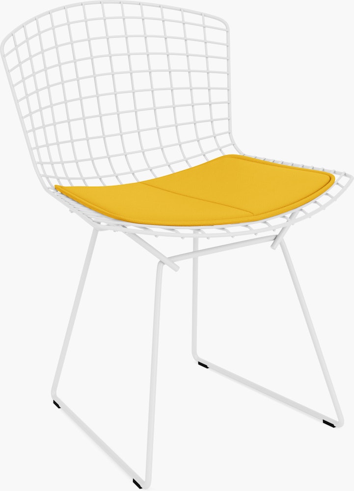 Bertoia Side Chair- Seat Pad, White, Prairie, Sunflower