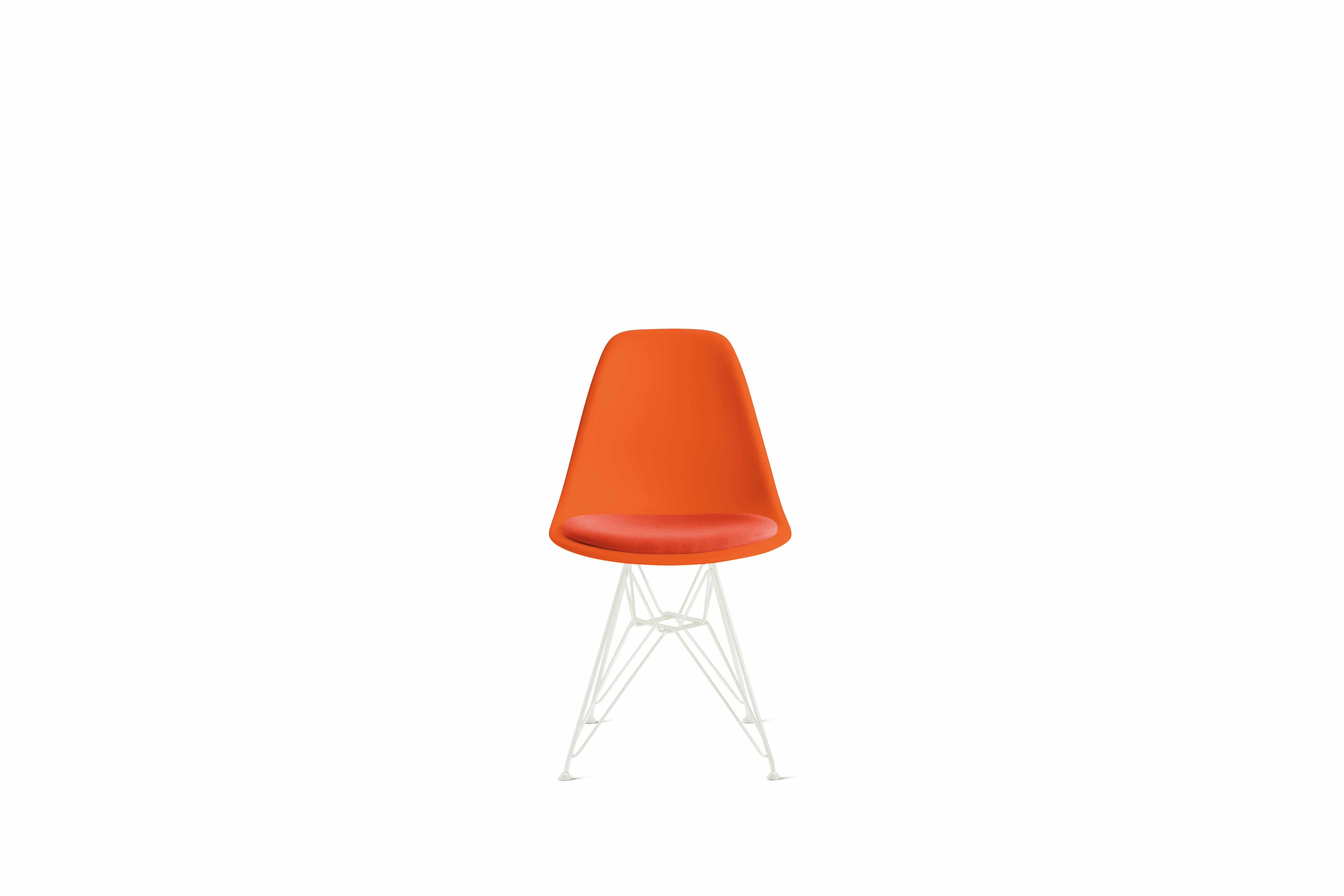 Eames Molded Plastic Side Chair with Seat Pad (DWR)