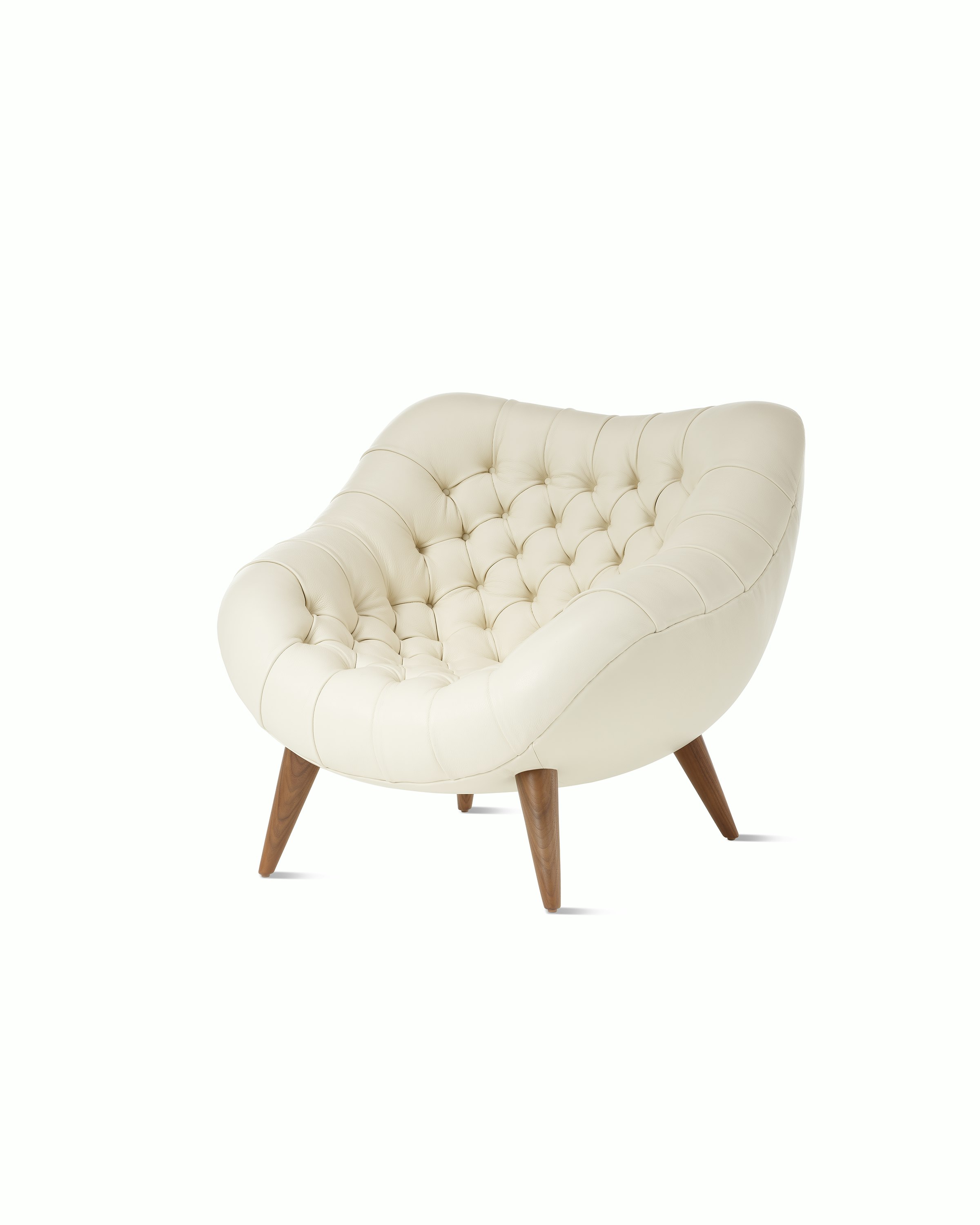 Rohde Easy Chair in ivory front angled view.