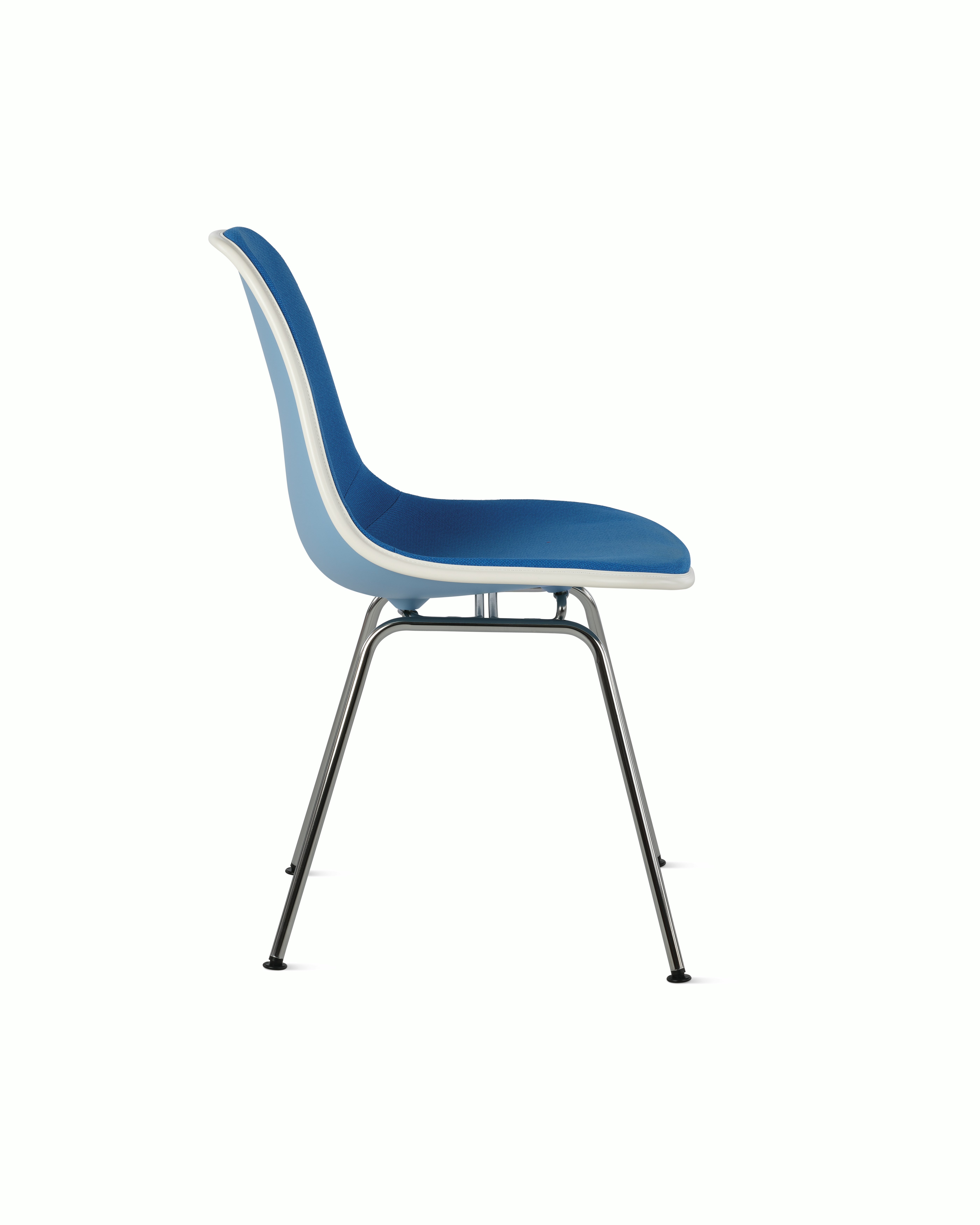 Eames Upholstered Molded Plastic Side Chair