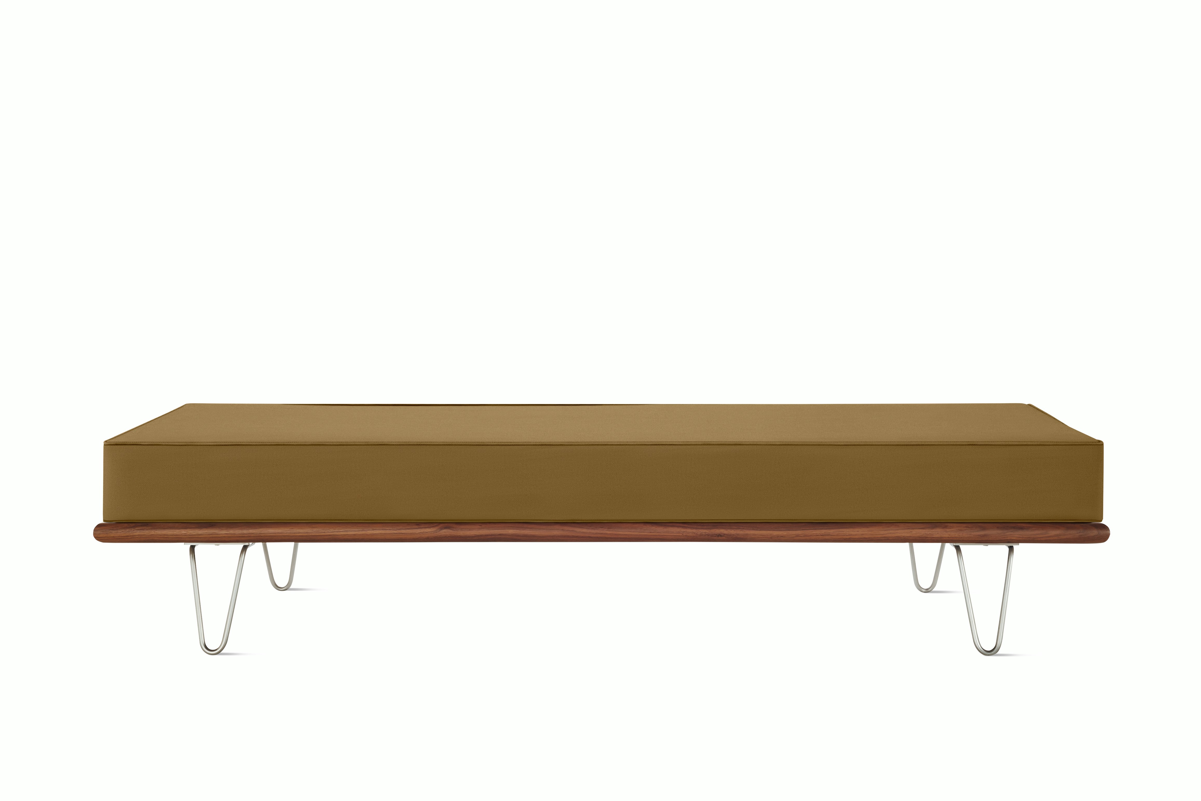 Nelson Daybed - Standard,  Walnut,  Tempo Velvet,  Gazelle,  Hairpin