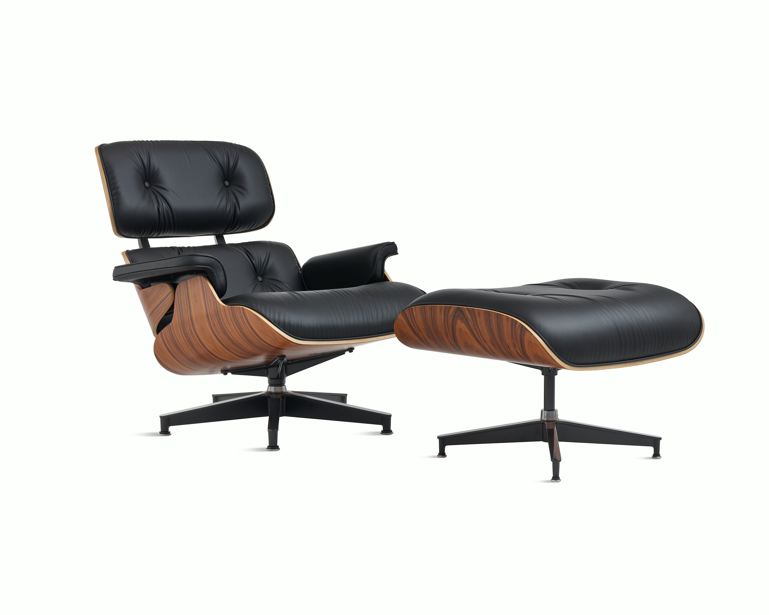 Eames Lounge Chair and Ottoman, Vegan Leather