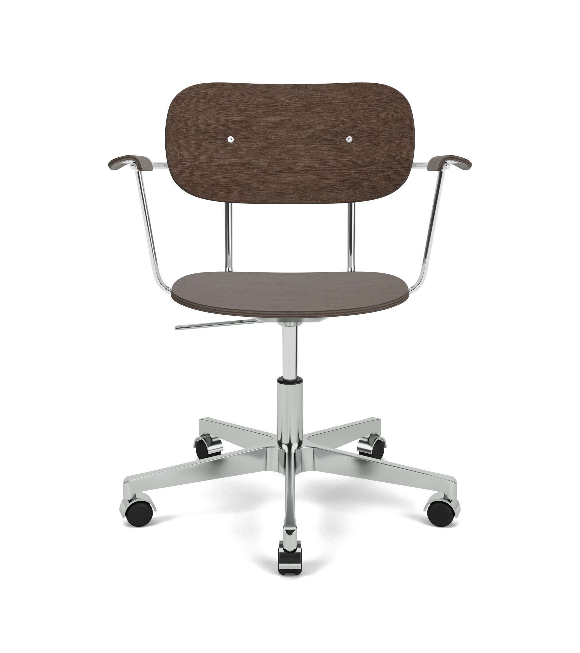 Co Veneer Task Chair in Dark Oak and Aluminum