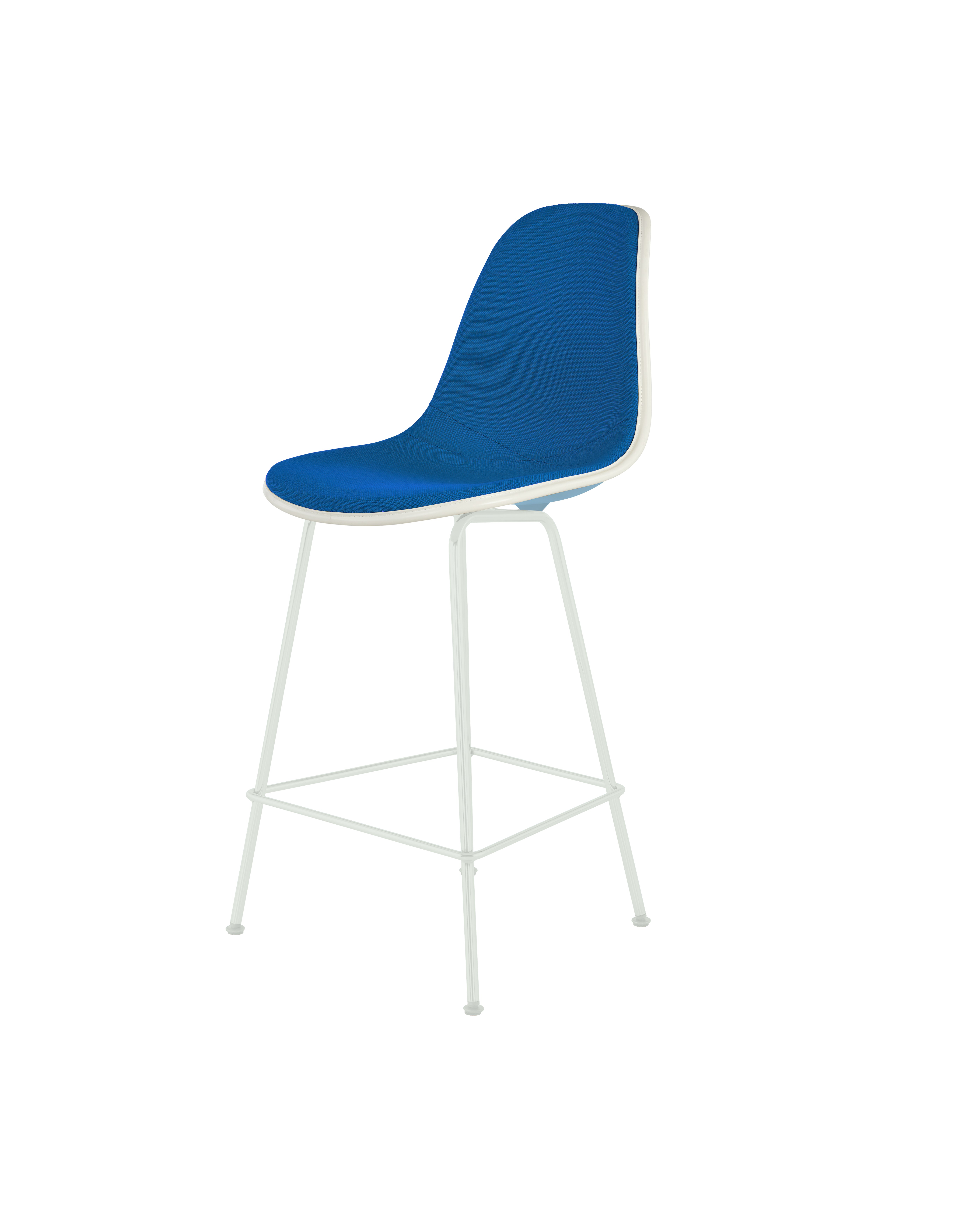 Eames Upholstered Molded Plastic Stool