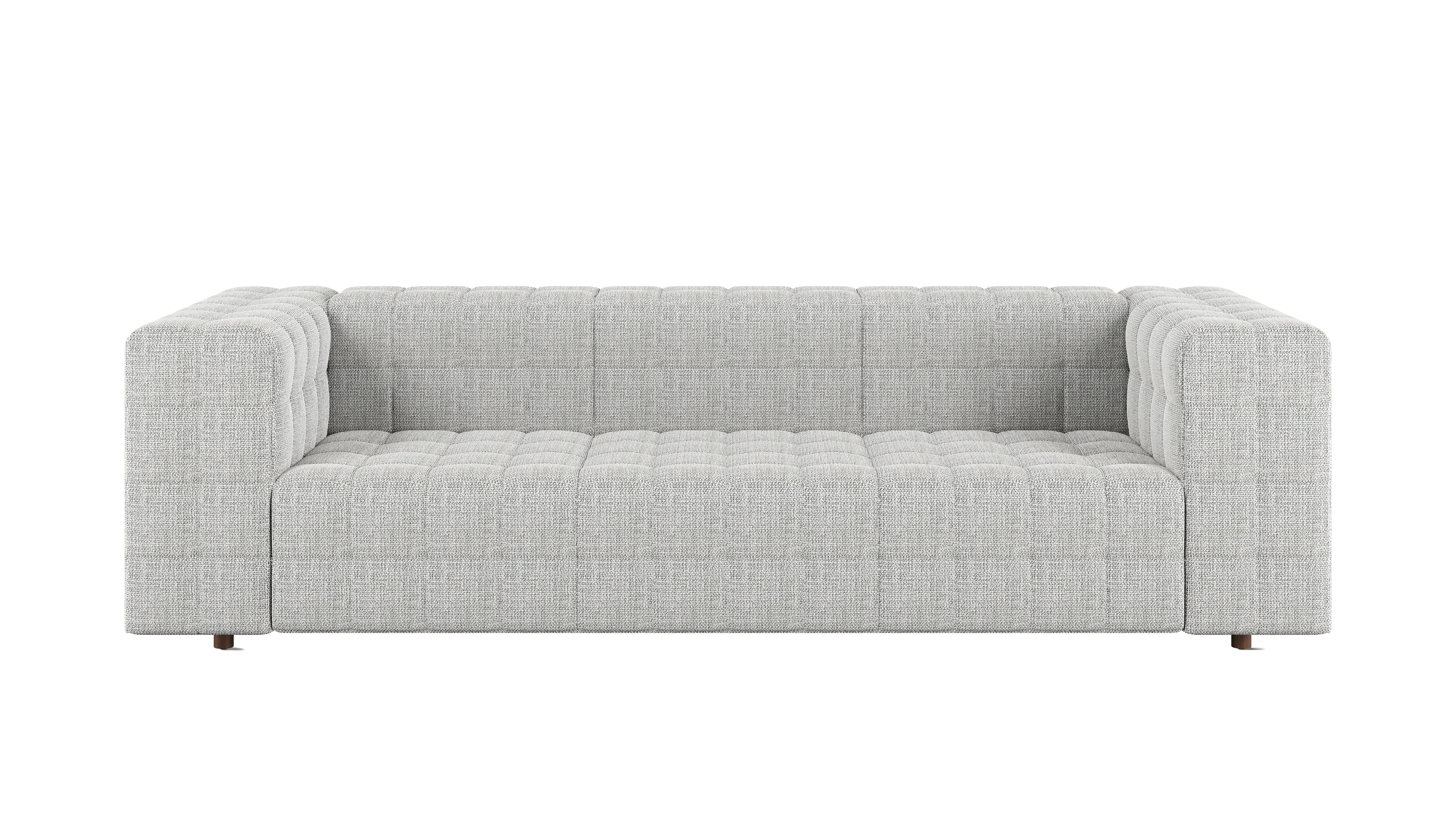 Rapport Sofa 3 Seater in Capri Silver with Walnut Legs