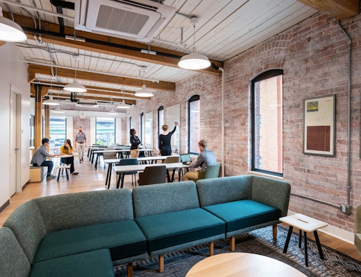 Rockwell Unscripted | 1717 Innovation Center rockwell unscripted easy table modular sofa easy stool lounge space remix side chairs touchdown space coworking space