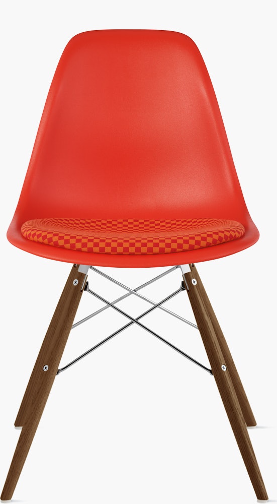 Eames Molded Plastic Side Chair with Seat Pad