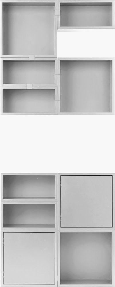 Stacked Storage System - Configuration 8 2.0,  Light Grey