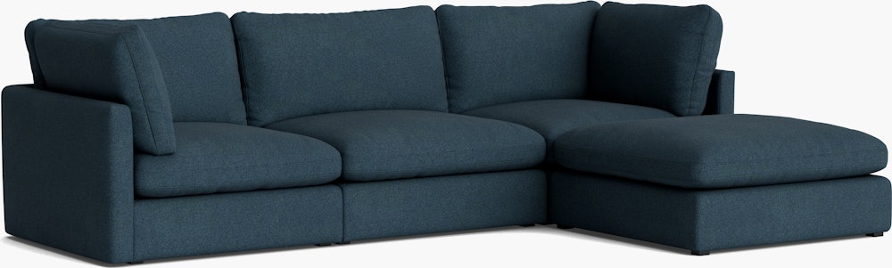 Hackney Lounge Compact Sectional - Pecora, Blue