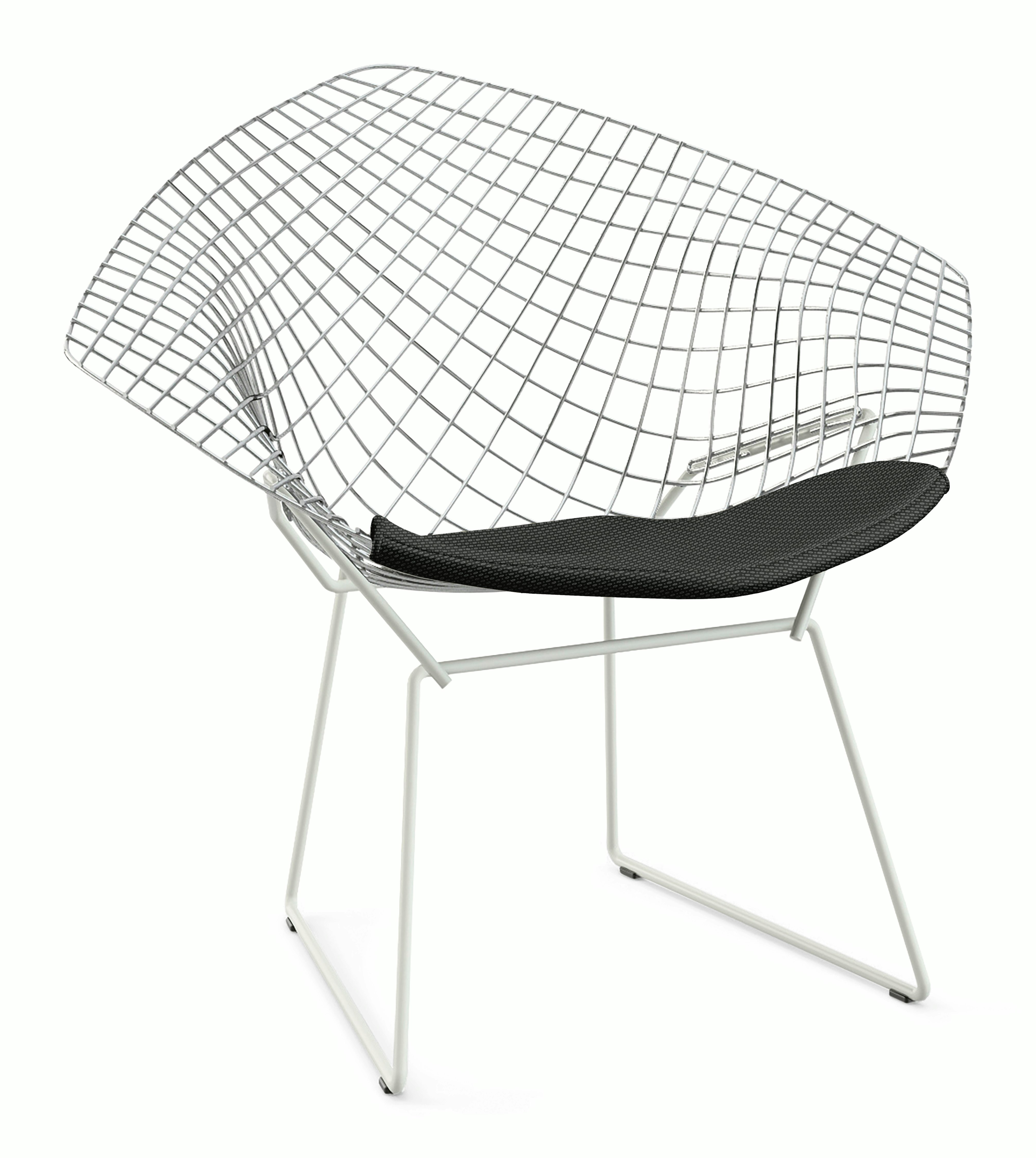 Bertoia Two-Tone Diamond Lounge Chair with Seat Pad