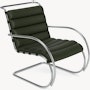 MR Lounge Chair - Armchair, Volo Leather, Arbor Shade, Polished Chrome