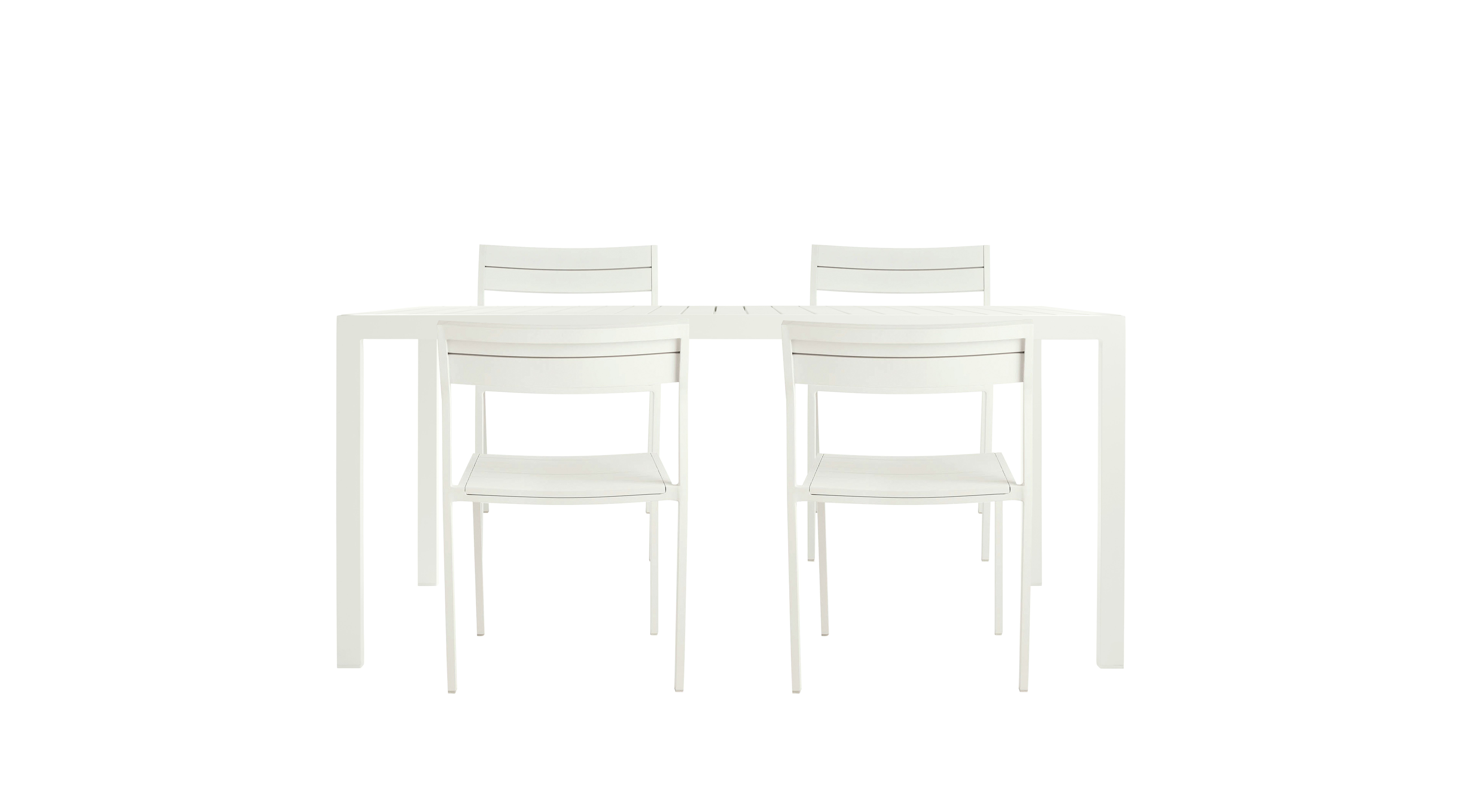 Eos Dining Set, Rectangular Table & 4 Side Chairs