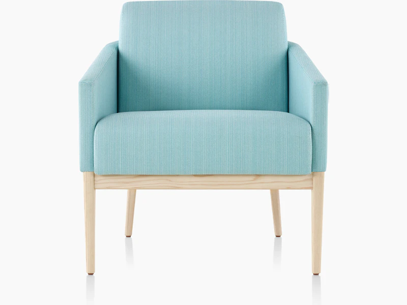 Front view of Palisade Lounge Seating 1 seat chair on white sweep.