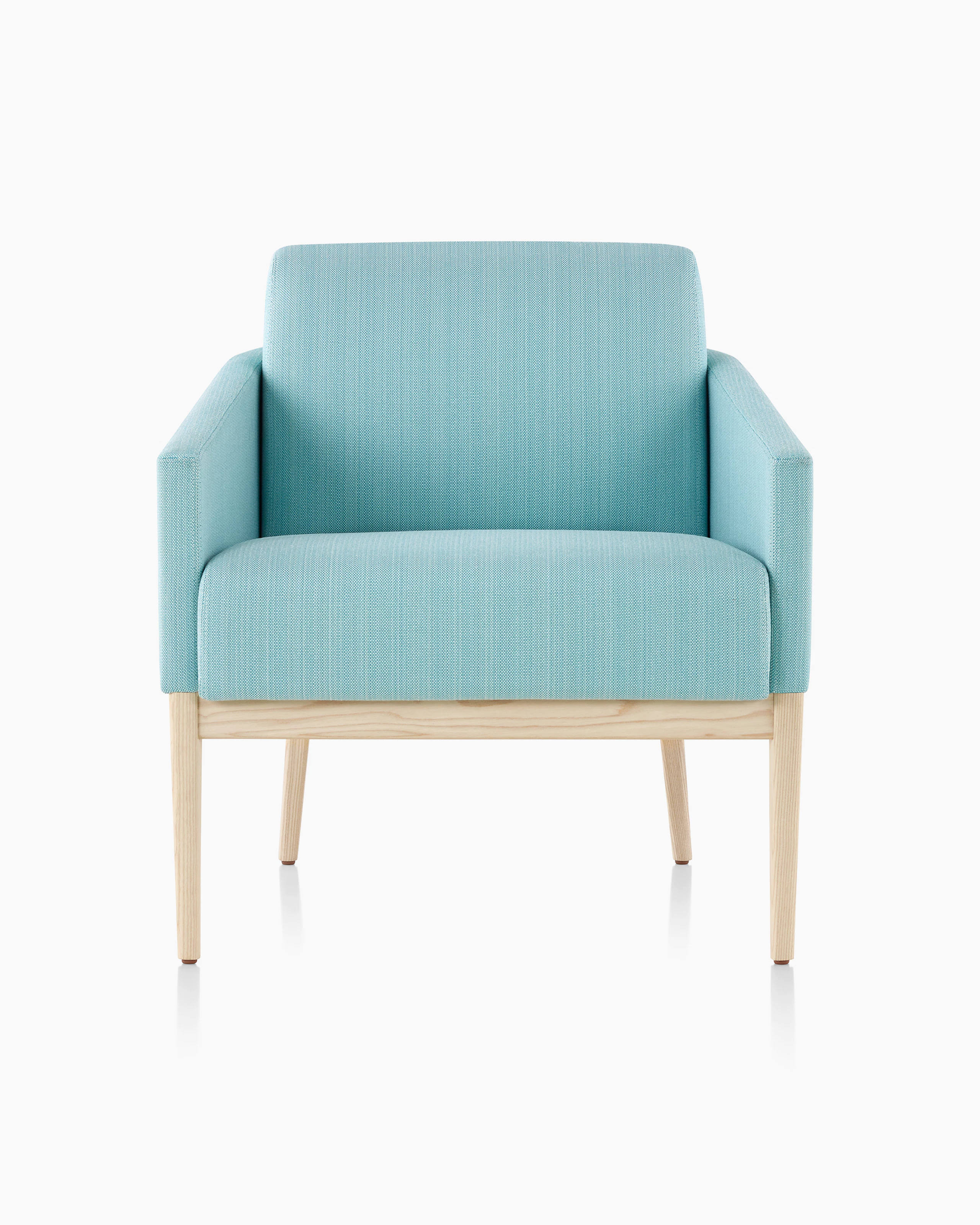 Front view of Palisade Lounge Seating 1 seat chair on white sweep.