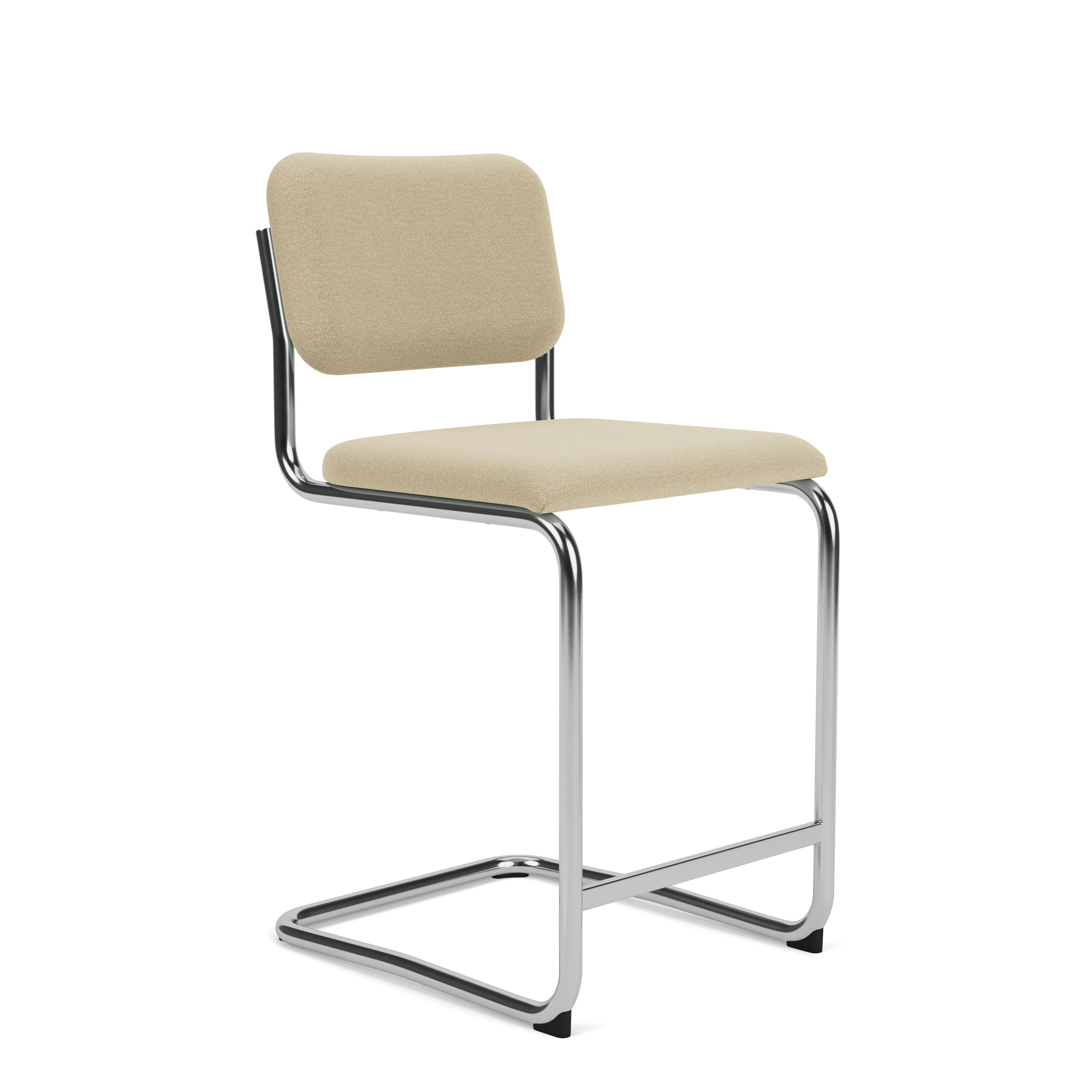 Cesca Stool Fully Upholstered, Classic Boucle, Neutral, Counter