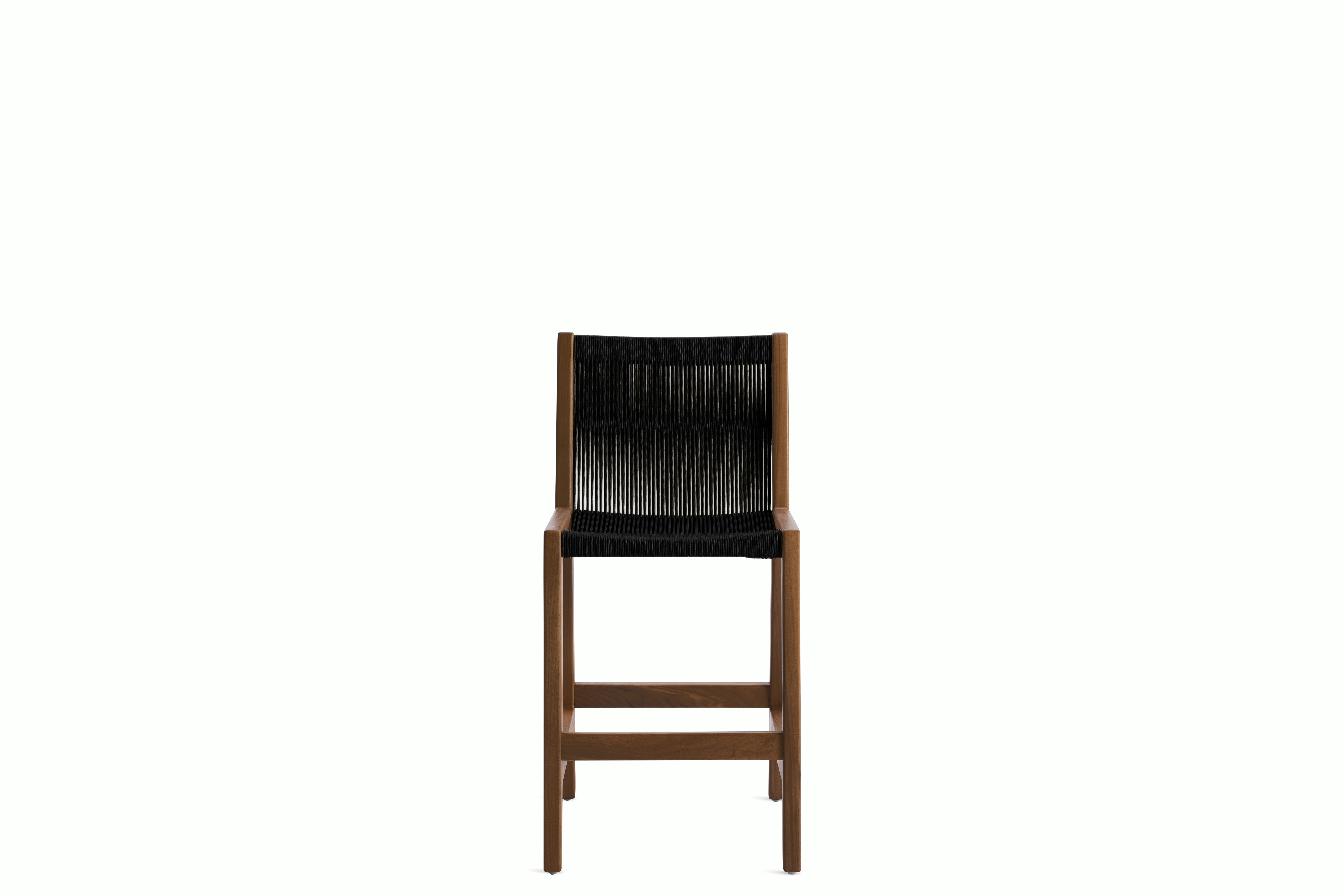 Duet Counter Stool - Walnut ,  Black