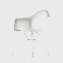 Eames Upholstered Molded Plastic Armchair - Wire Leg - DAR.U