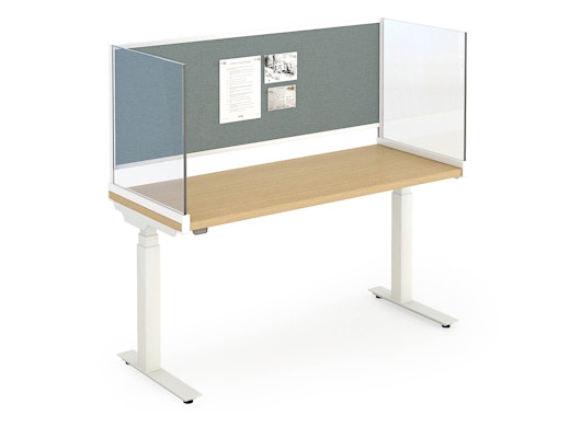 Antenna Desk Surround antenna desk surround fabric back panel with glass end screens