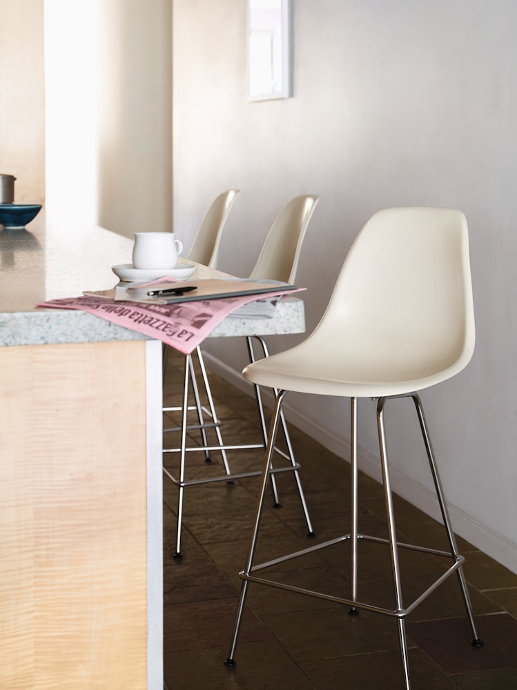 Molded Fiberglass Herman Miller Counter Stool Eames Molded