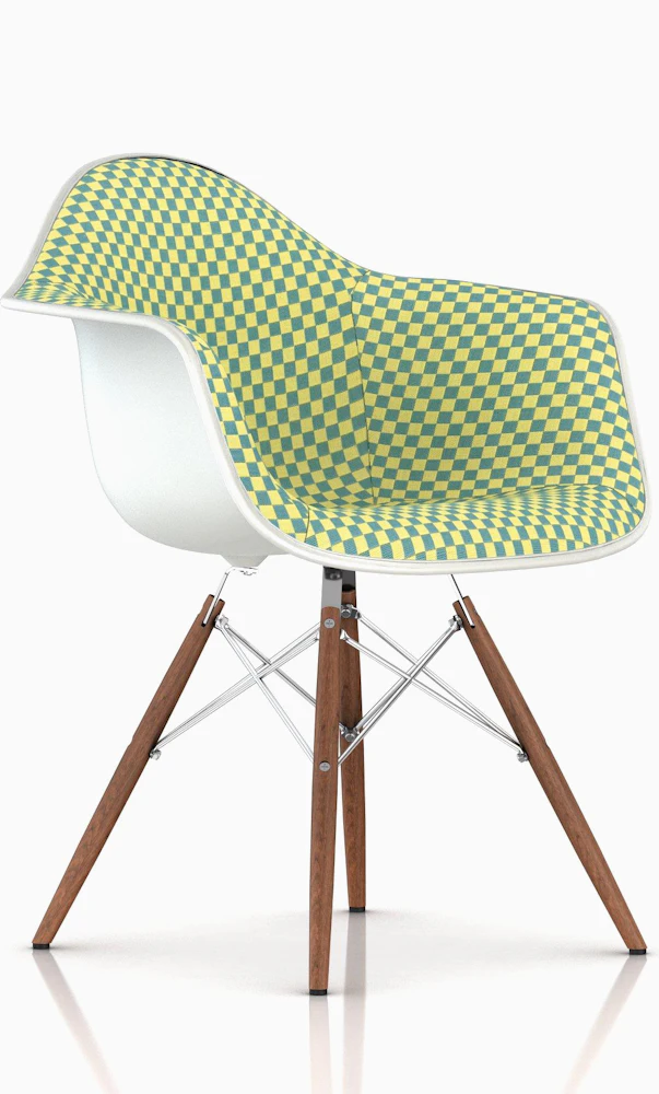 Eames Upholstered Molded Plastic Armchair - Dowel Leg - Herman Miller Store