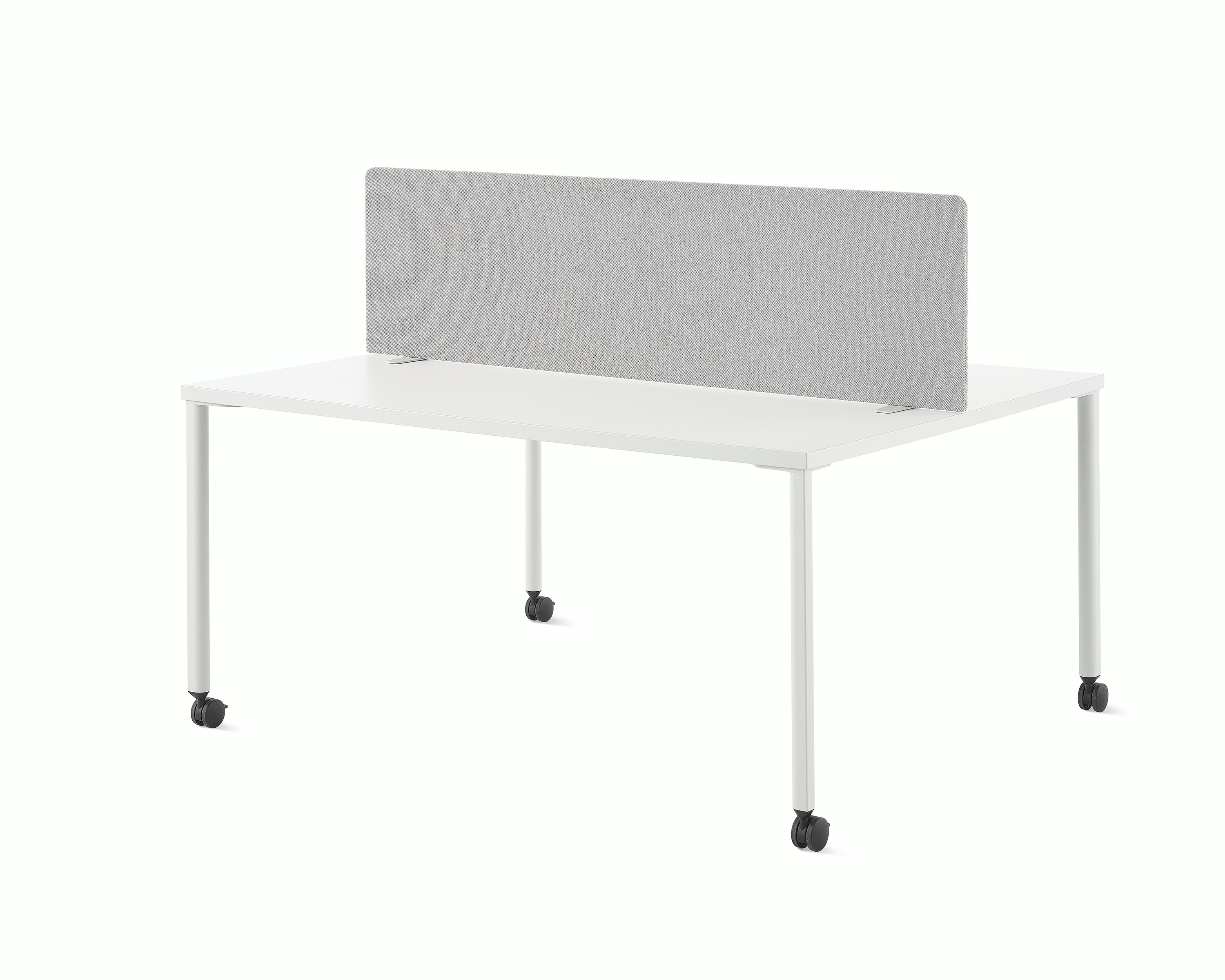 Grey OE1 Movable Screen on a white OE1 Project Table.