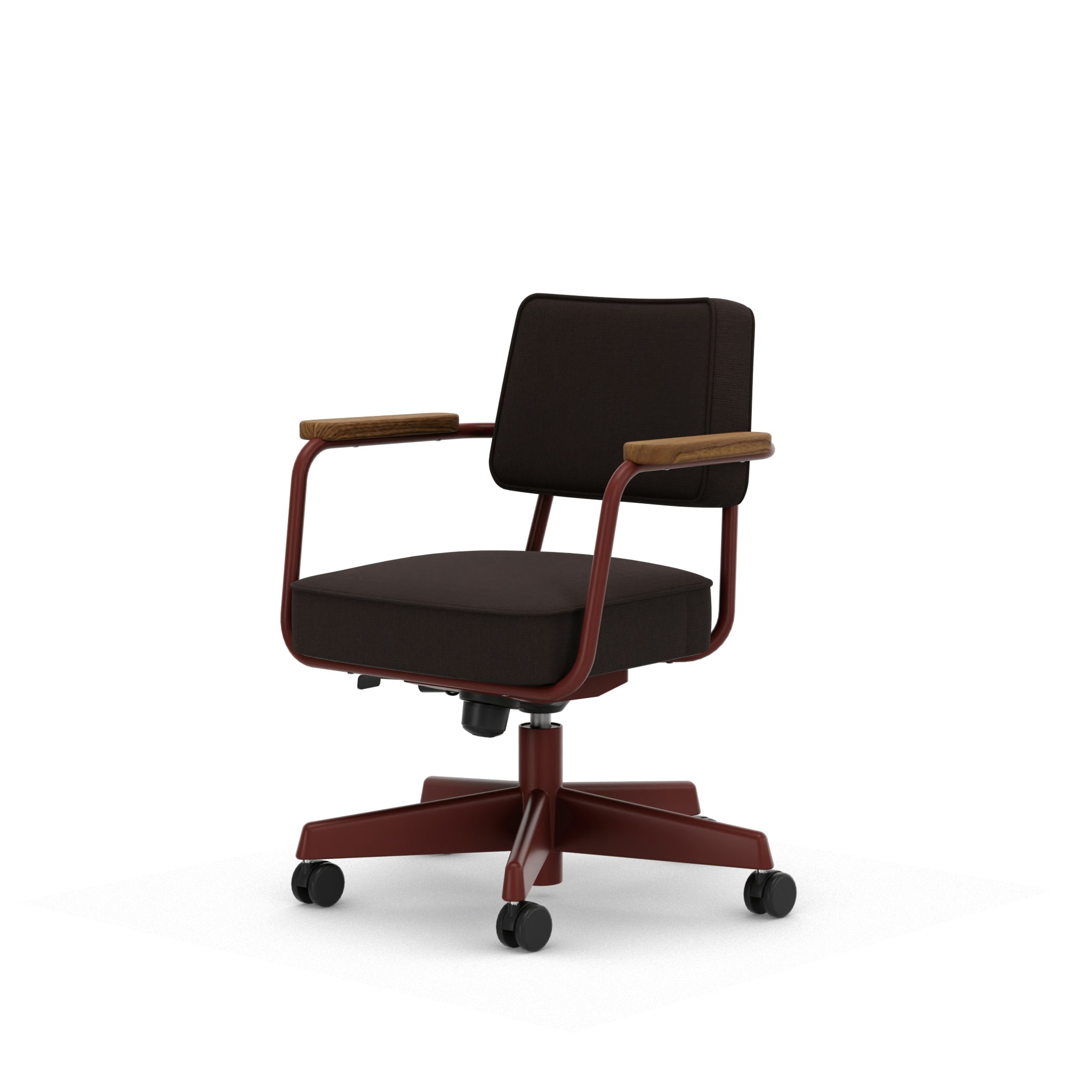 Fauteuil Direction Pivotant - Tress,   Chestnut,   Japanese Red,   Walnut,   Hard Castor