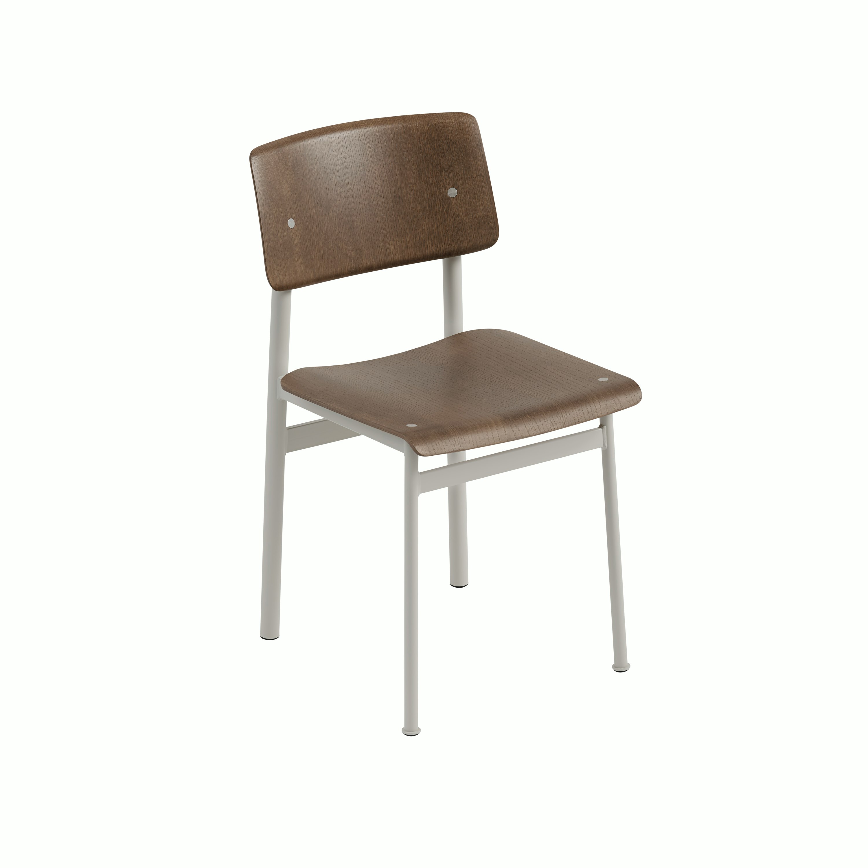 Loft chair grey stained dark brown