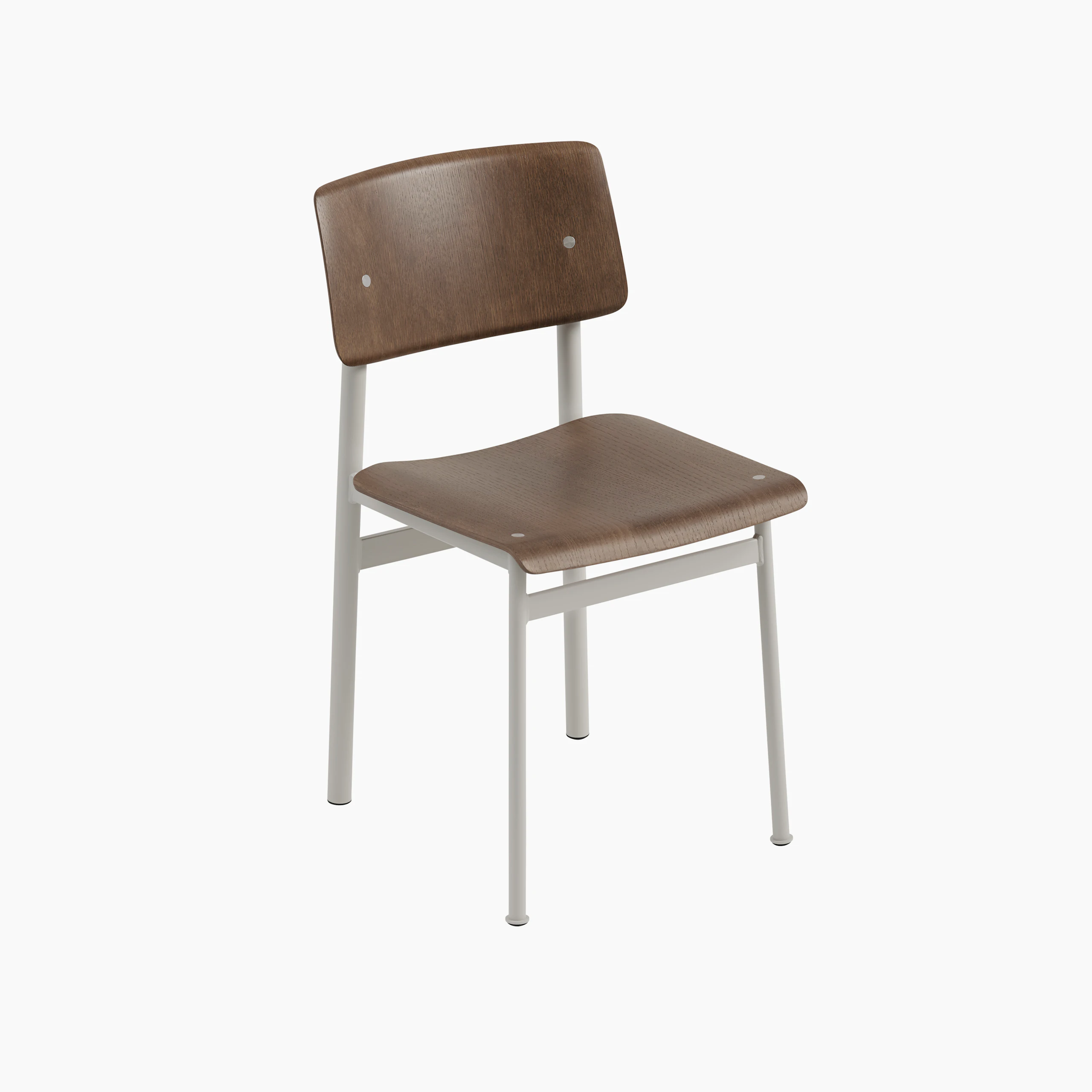 Loft chair grey stained dark brown