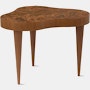 Rohde Paldao side table in walnut burl front view