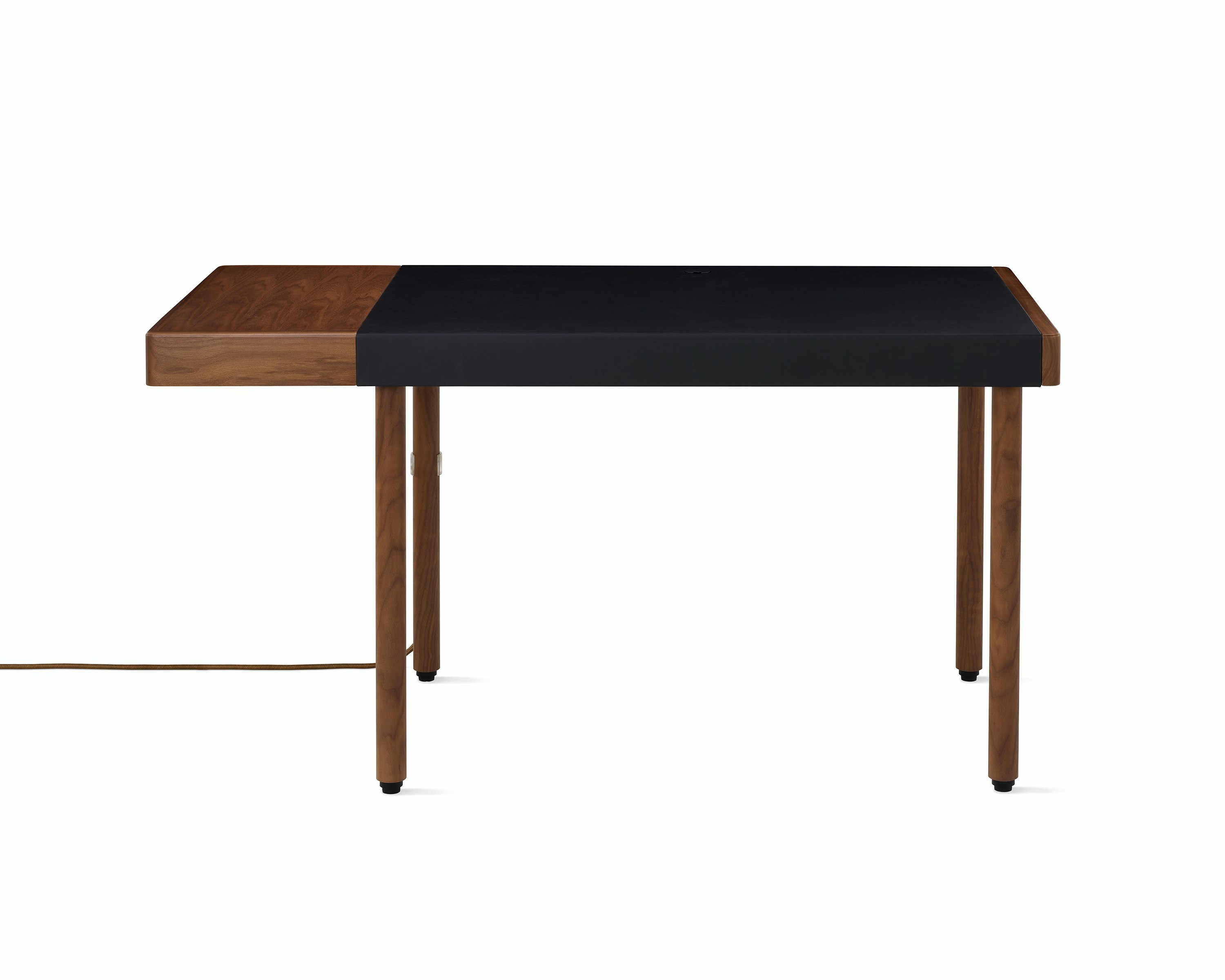 Leatherwrap Sit-to-Stand Desk, Left Drawer