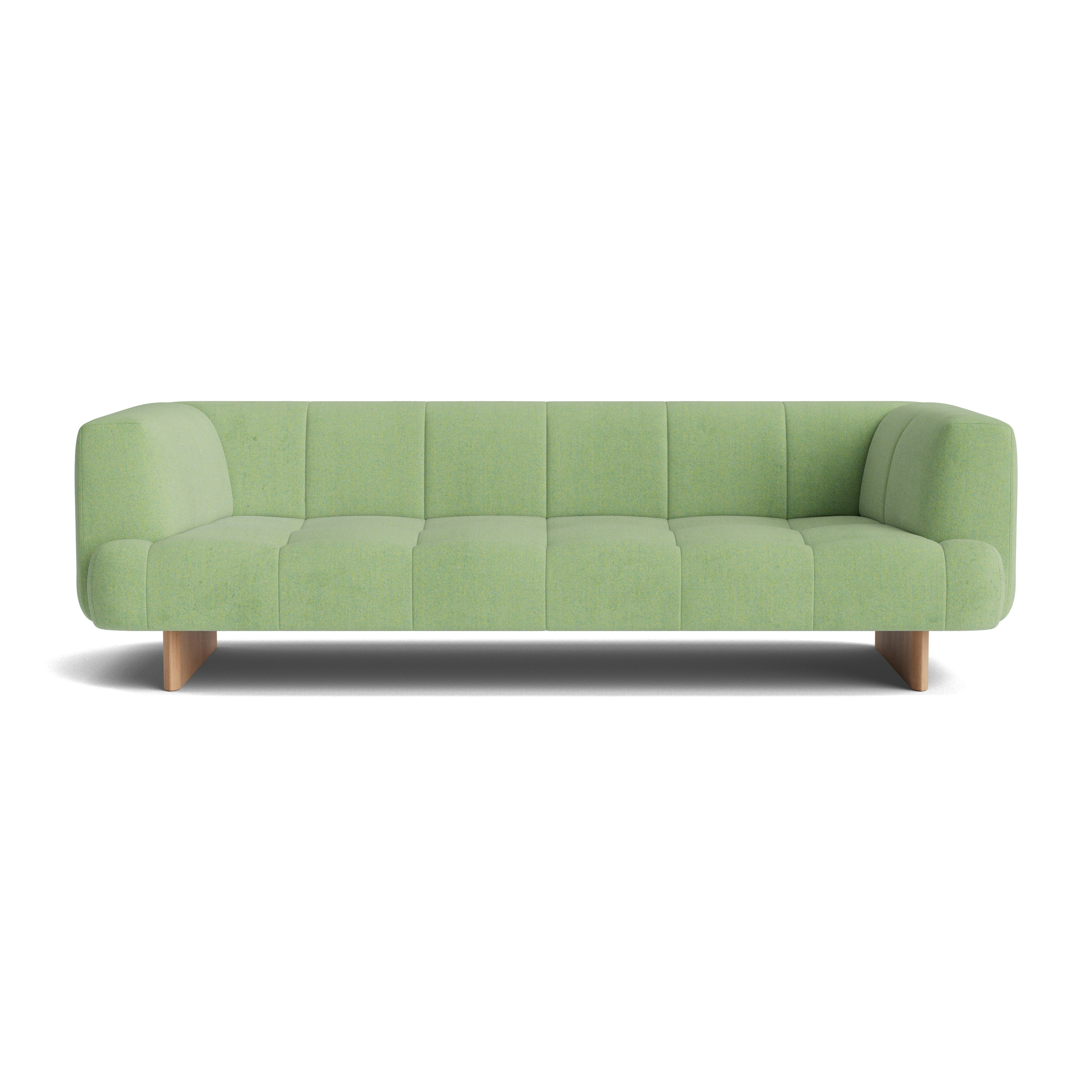 Quilton Lift Sofa - 3-Seat Sofa, Beck, Katydid, Lacquered Oak