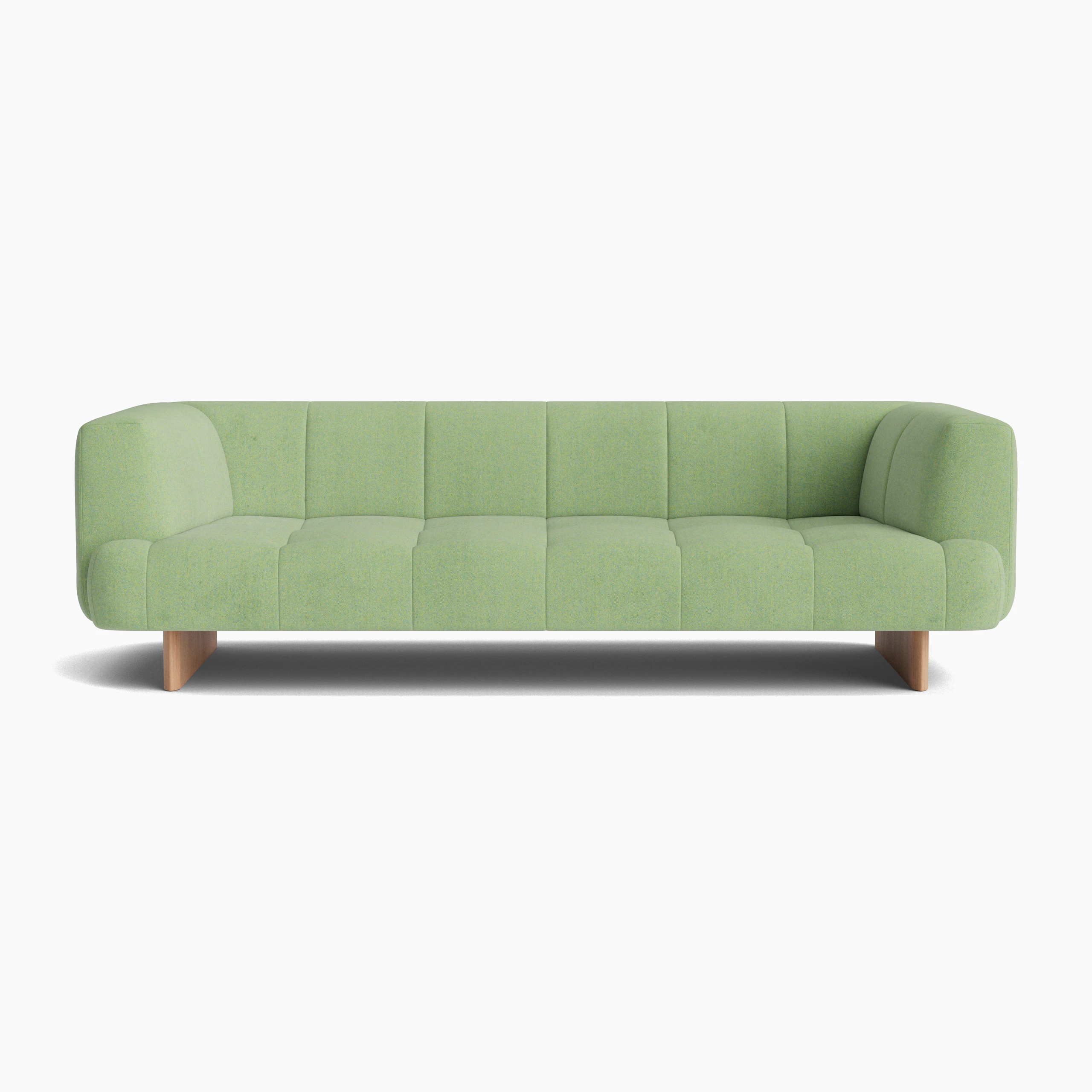 Quilton Lift Sofa - 3-Seat Sofa, Beck, Katydid, Lacquered Oak