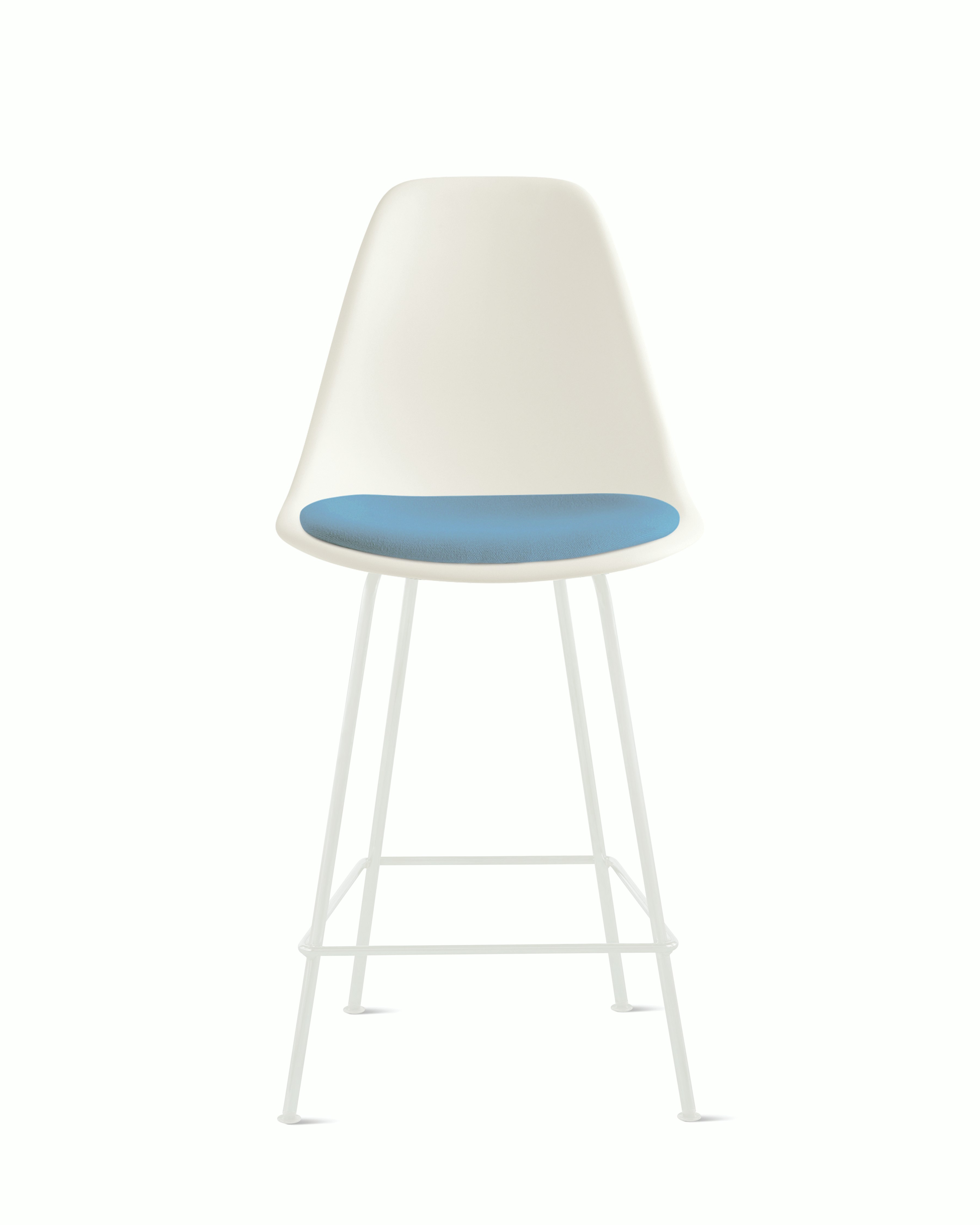 Eames Molded Plastic Stool with Seat Pad