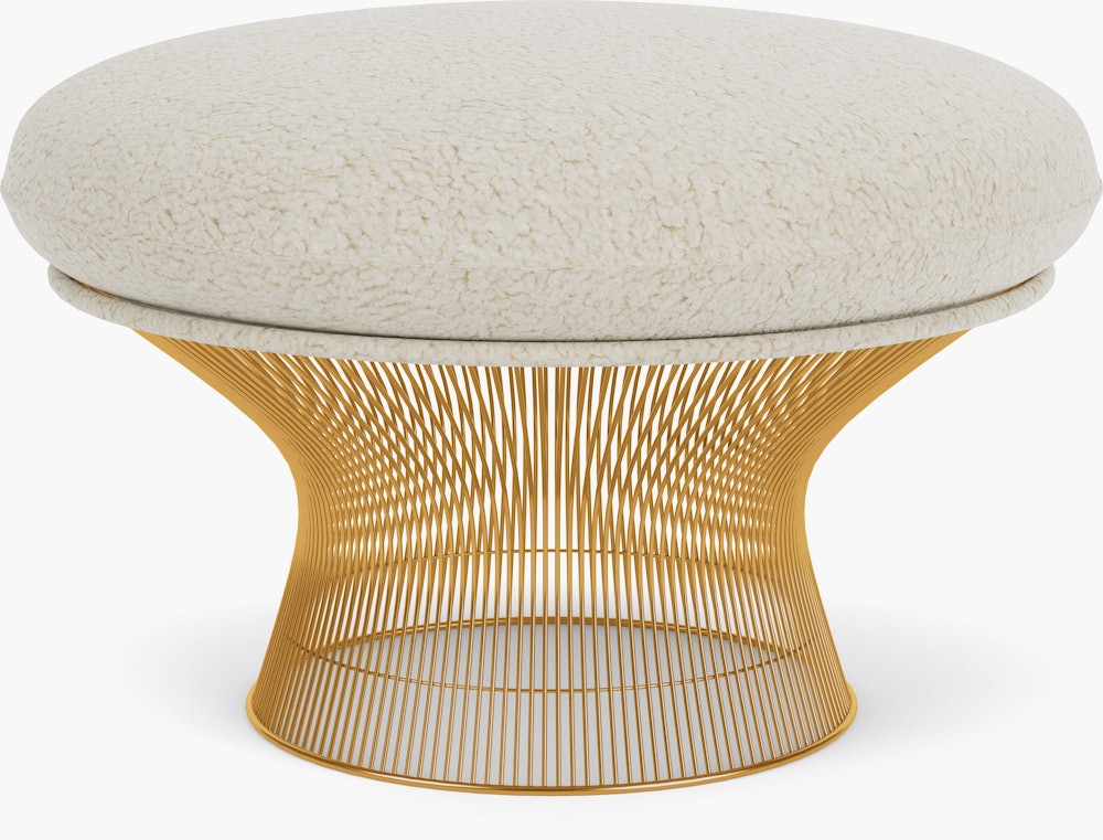 Platner Ottoman - Gold, Puff, Cloud